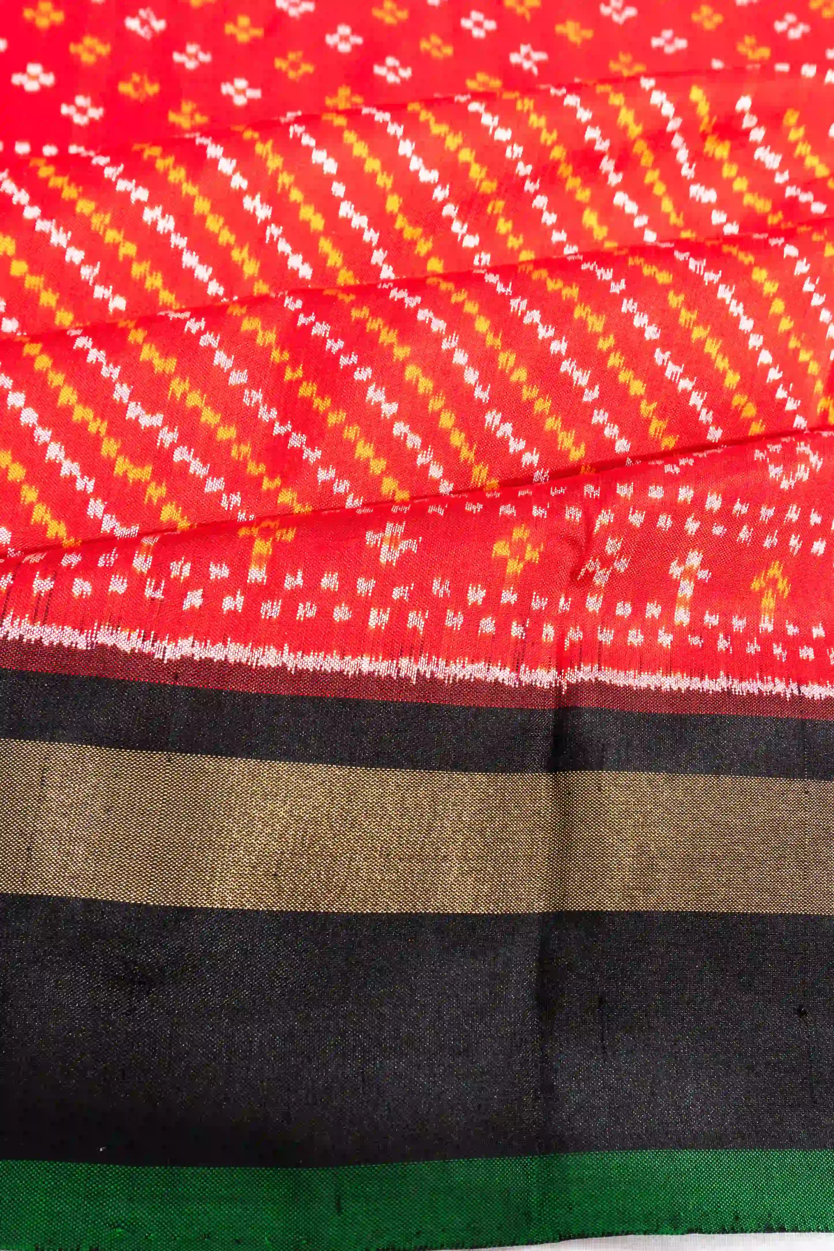 Pochampally Silk Ikat Red Saree