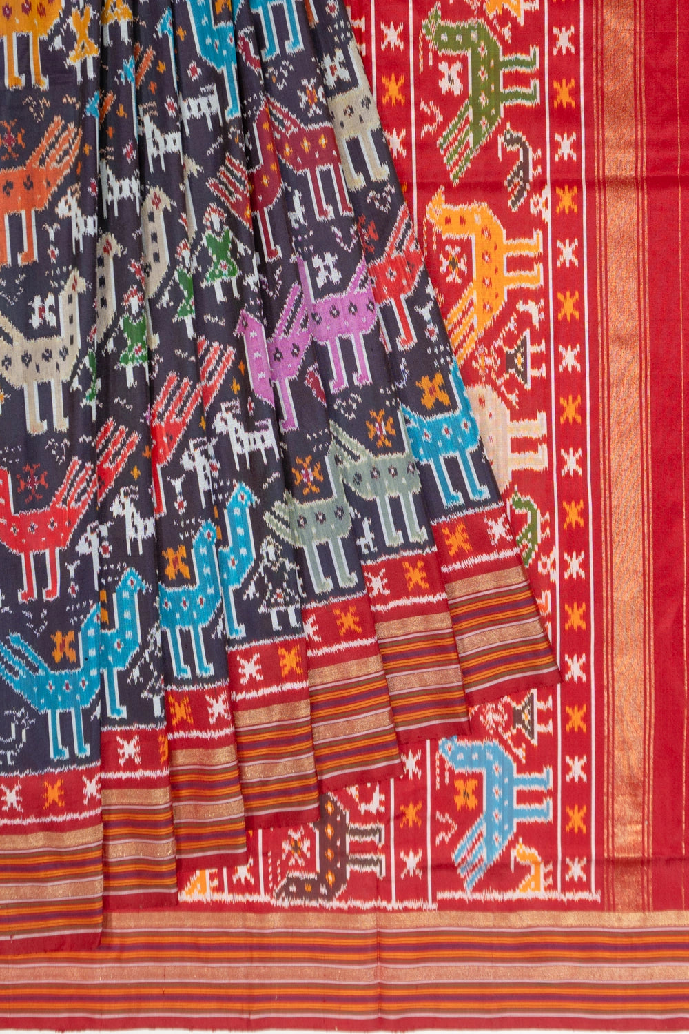 Pochampally Silk Ikat Midnight Blue Saree