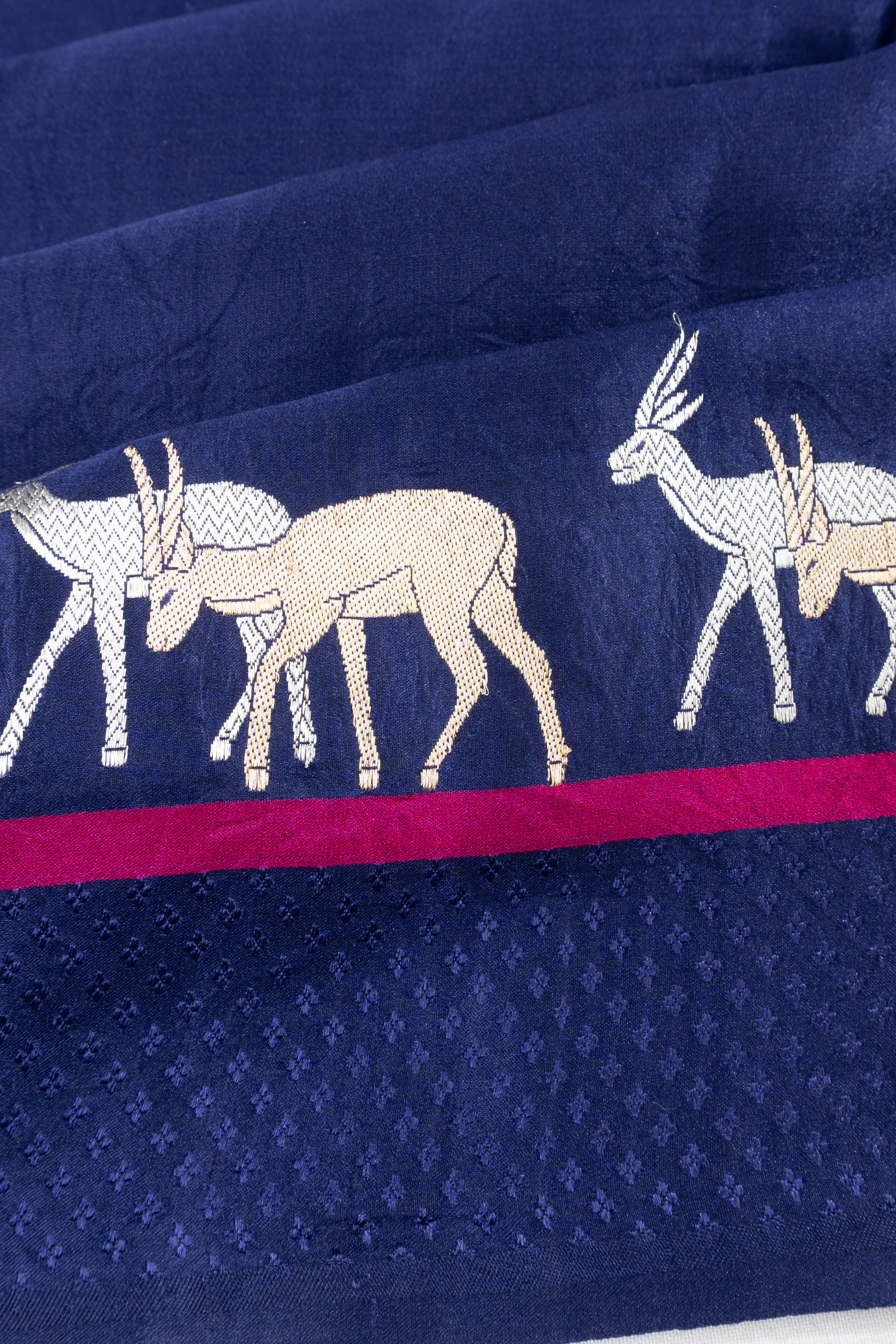 Banarasi Silk Butta Blue Saree