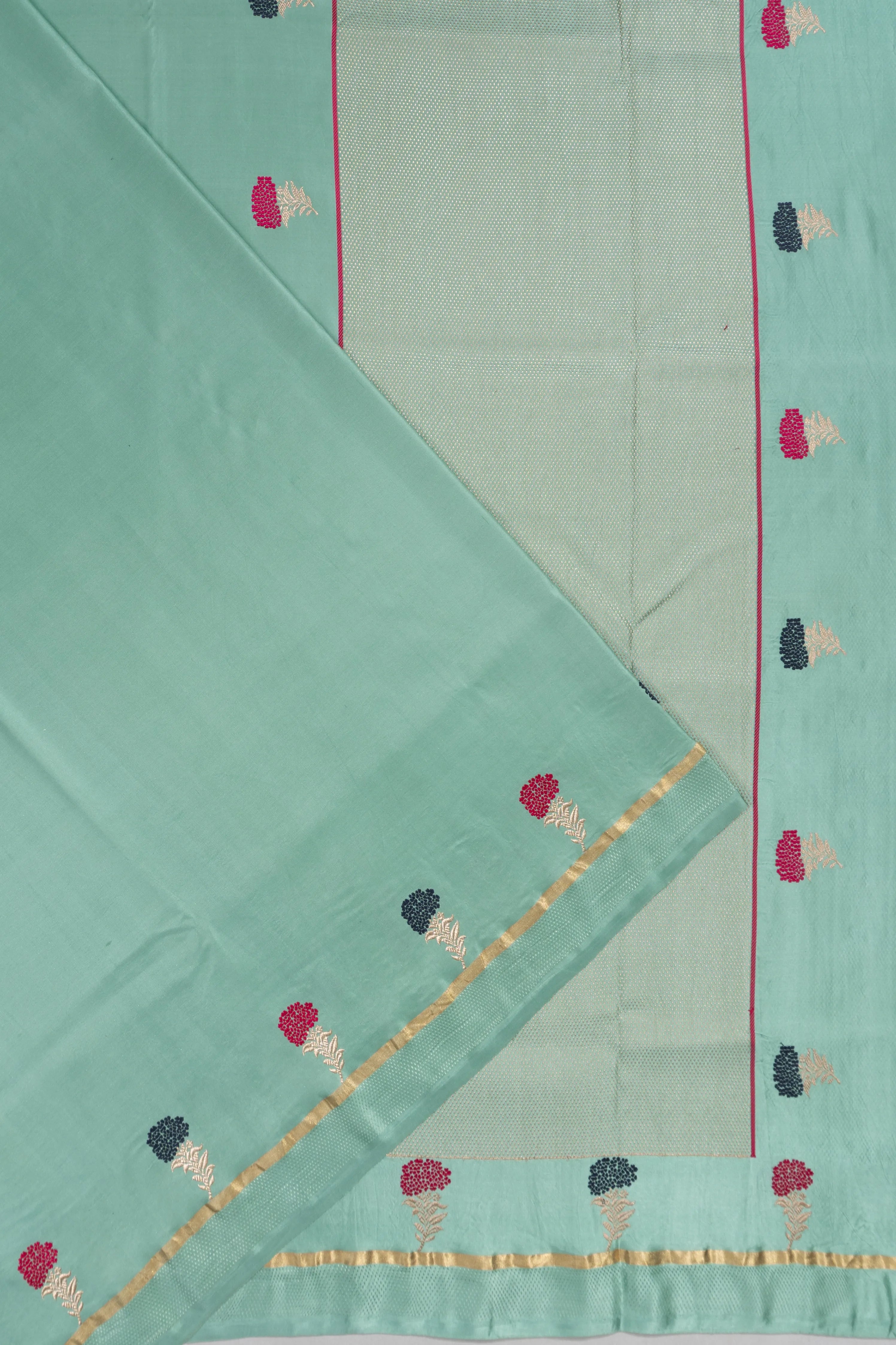 Banarasi Silk Butta Sea Blue Saree