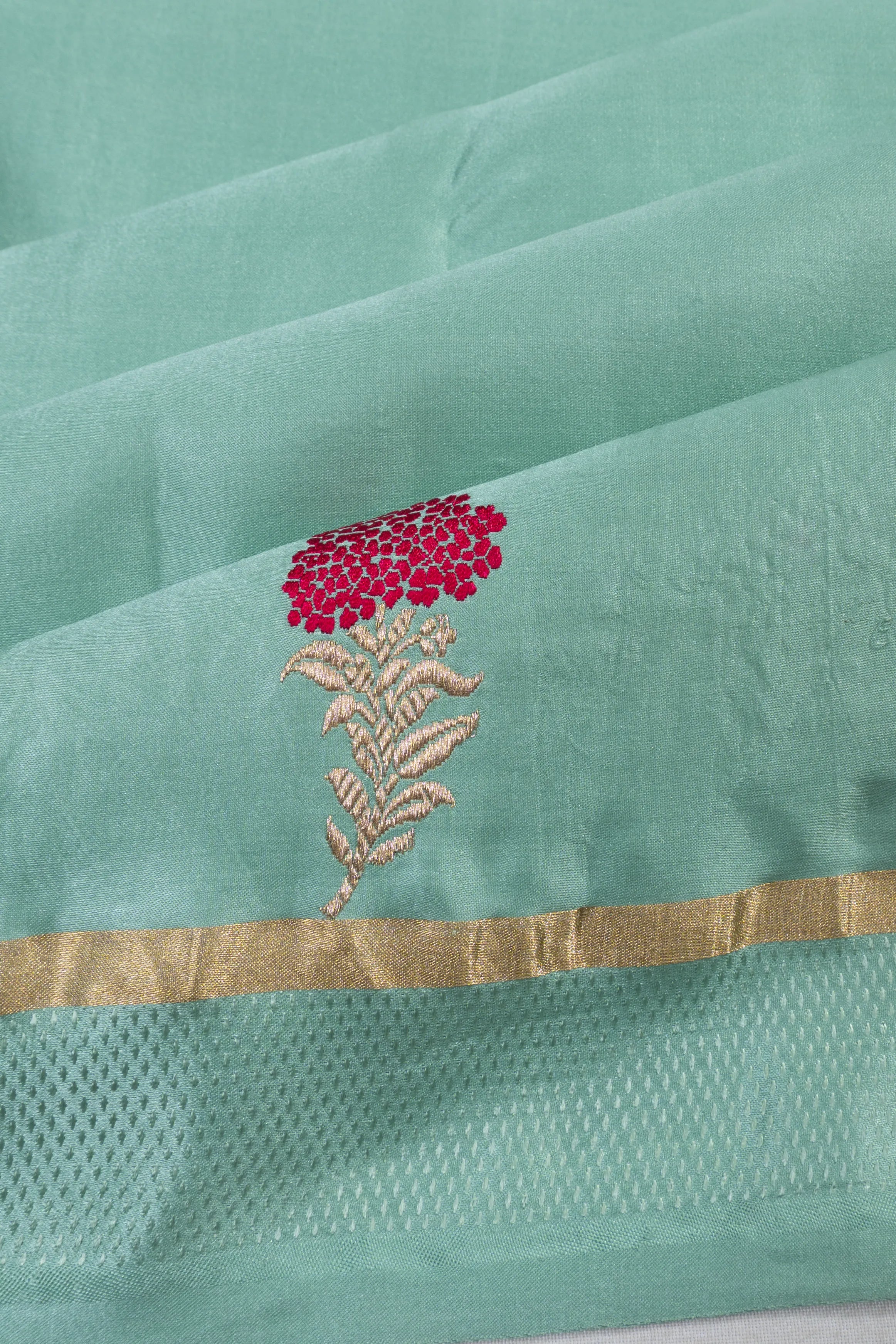 Banarasi Silk Butta Sea Blue Saree