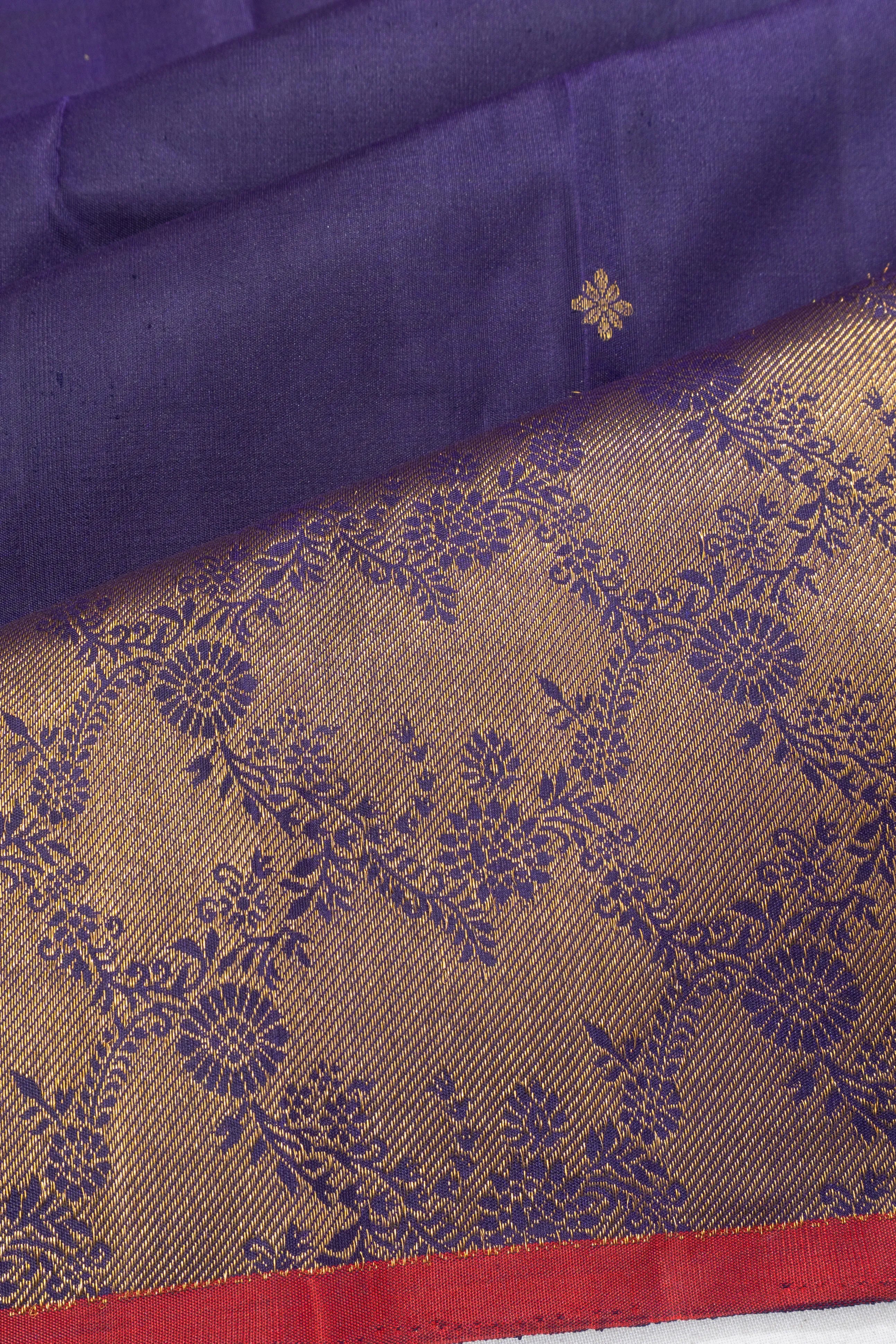 Kanchipuram Silk Butta Purple Saree