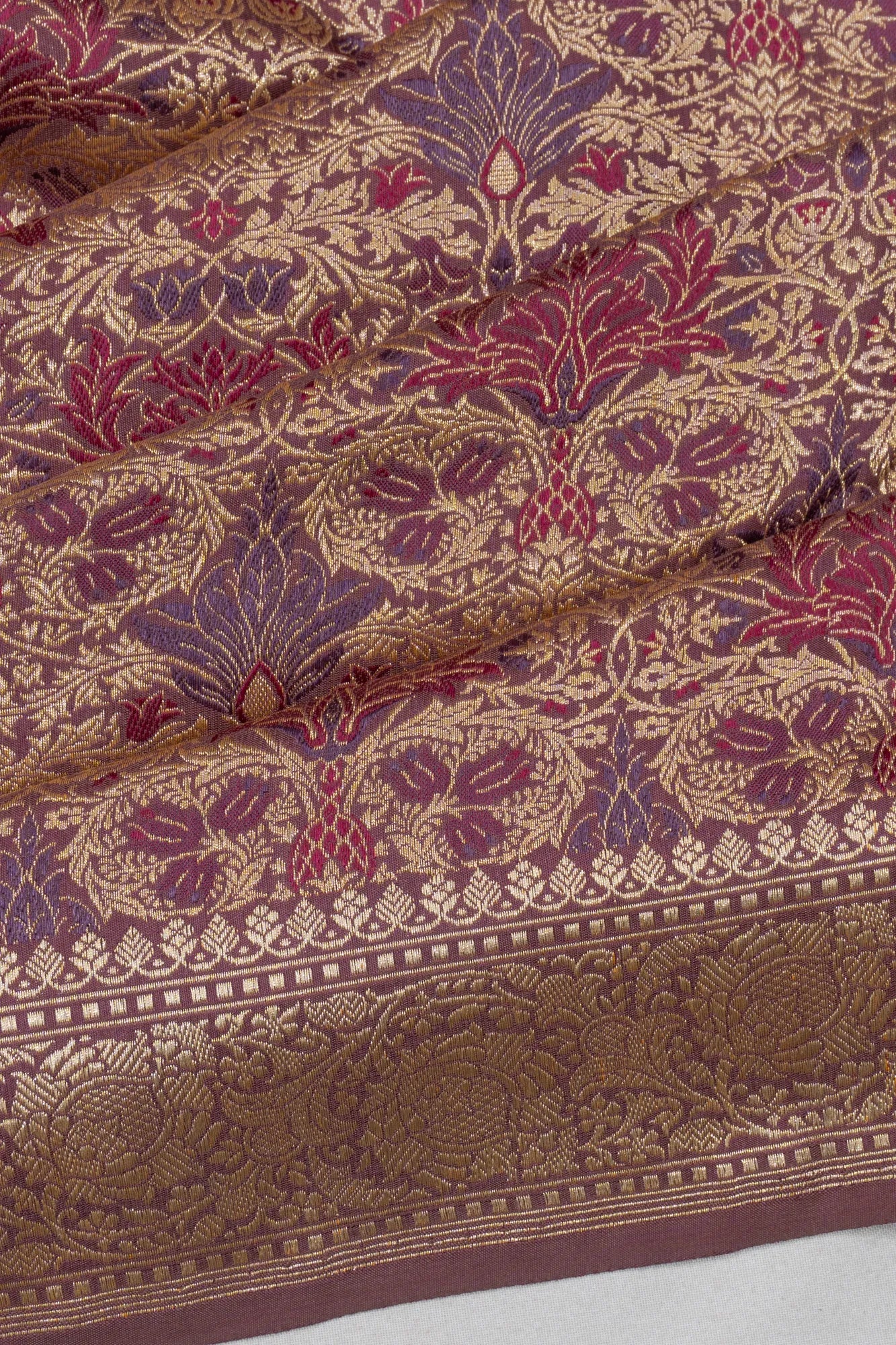 Banarasi Silk Jaal Purple Saree