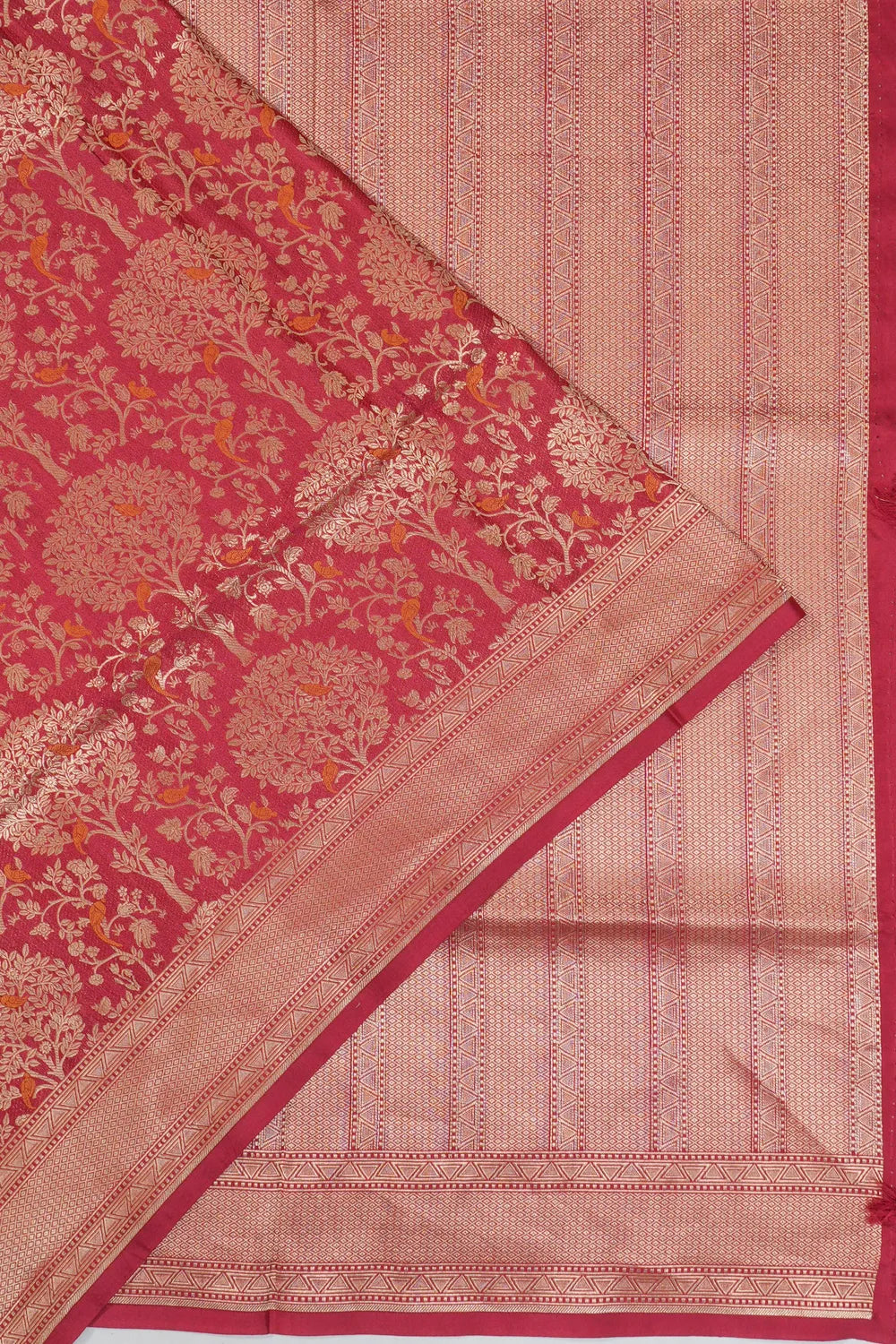 Banarasi Silk Brocade Red Saree