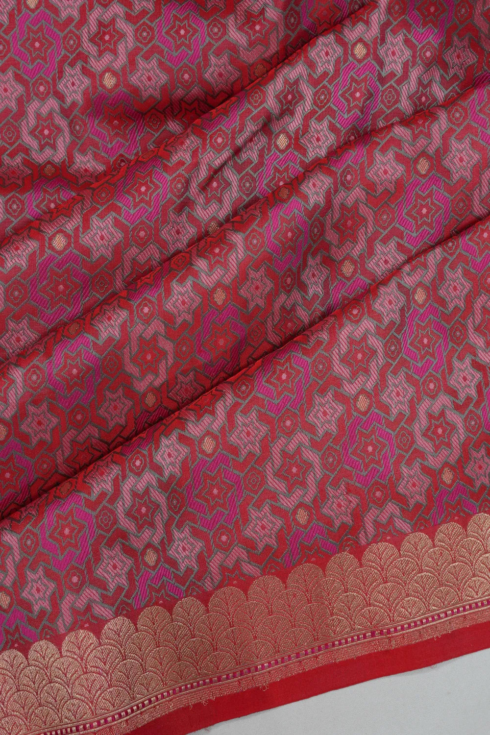 Banarasi Silk Brocade Red Saree