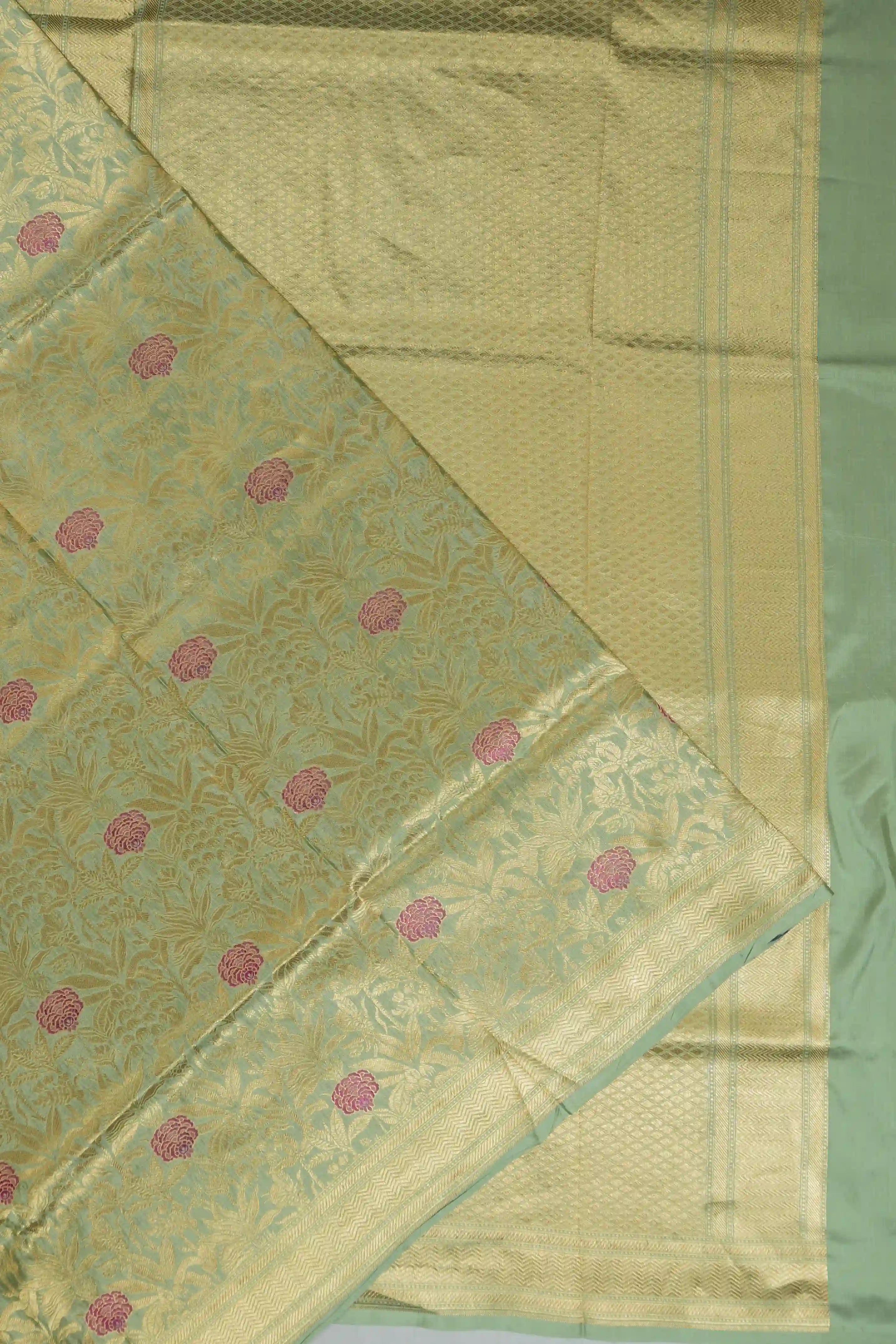 Banarasi Silk Brocade Green Saree