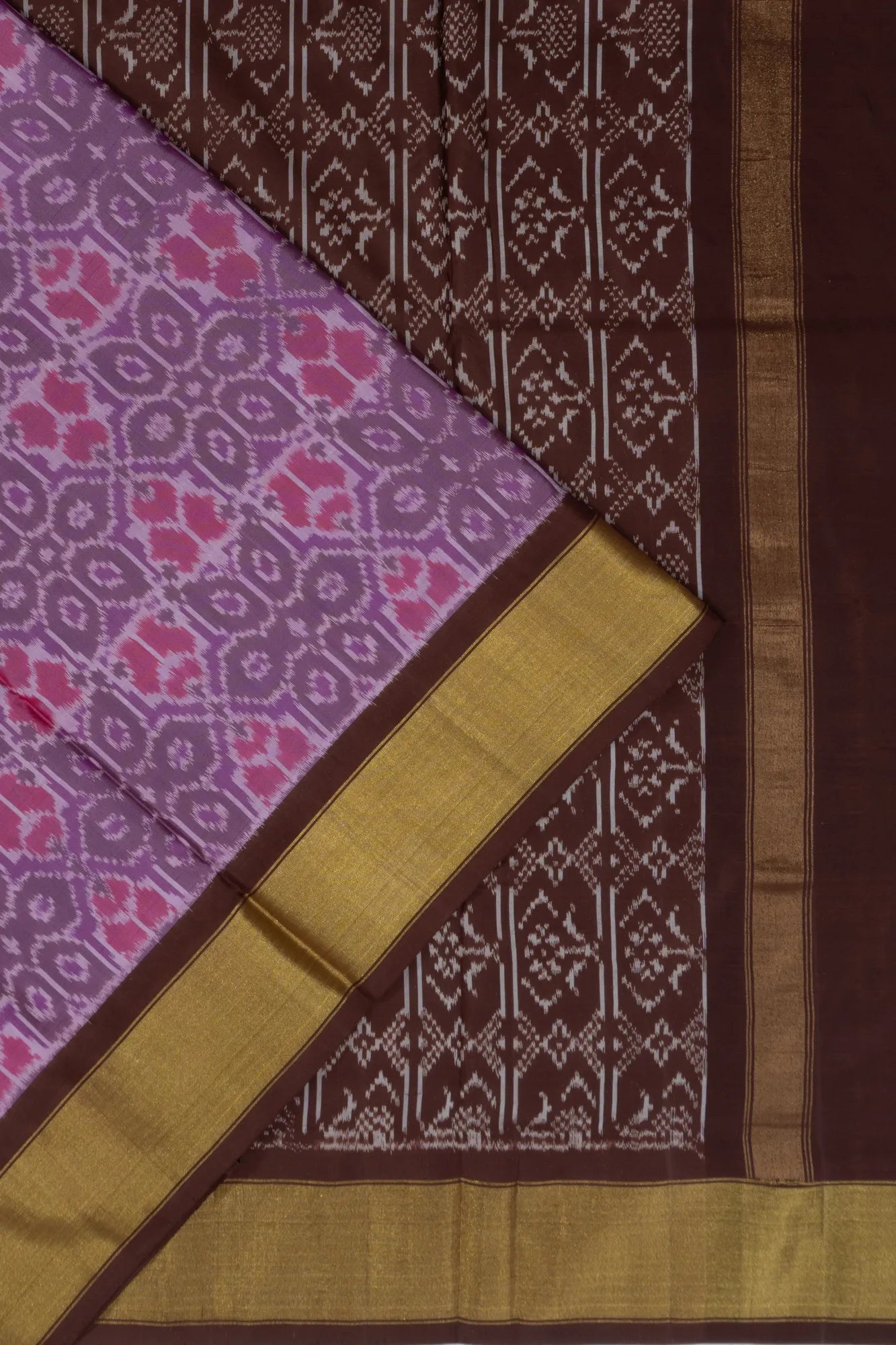 Pochampally Silk Ikat Violet Saree