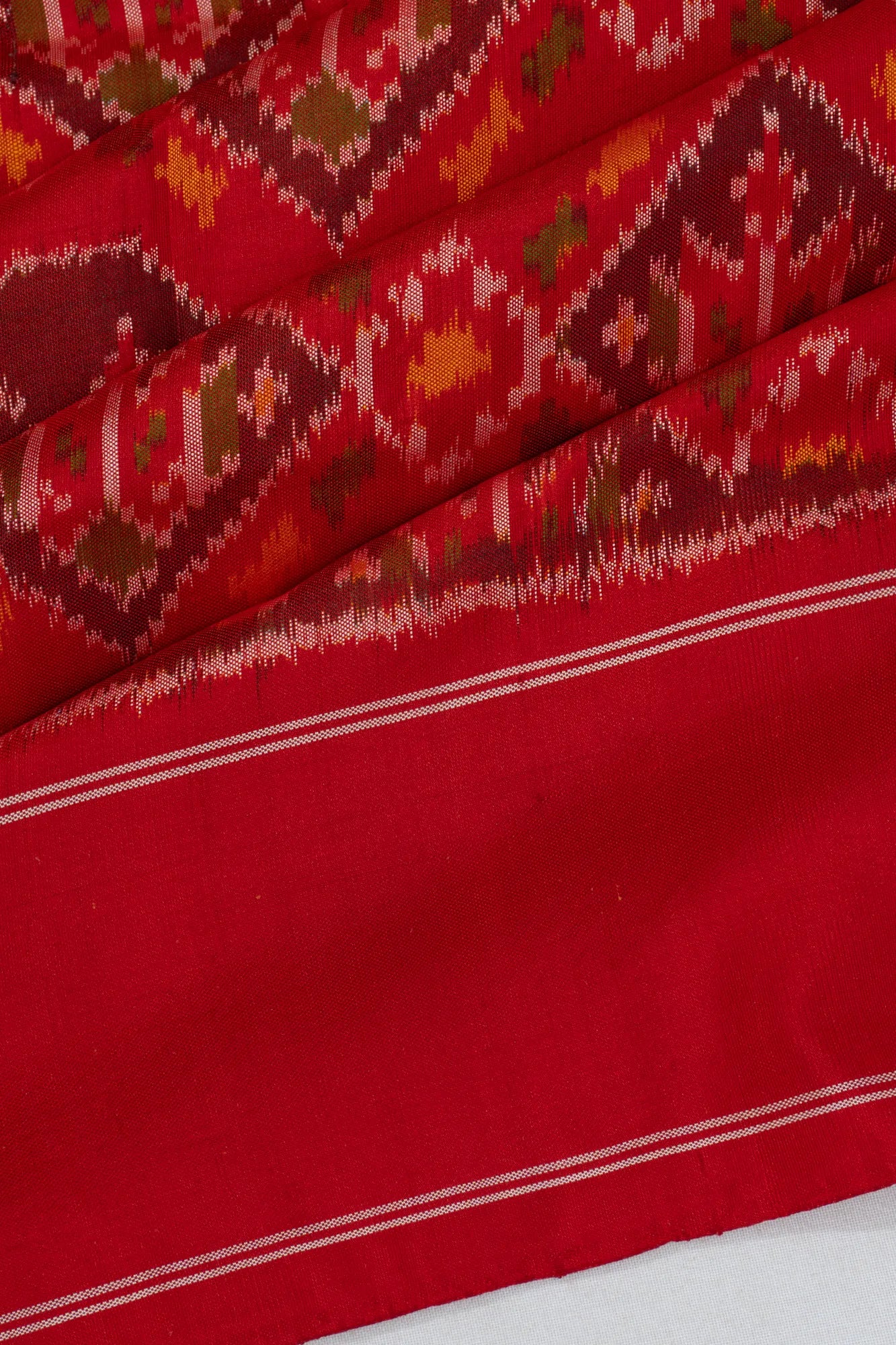 Pochampally Silk Ikat Red Saree