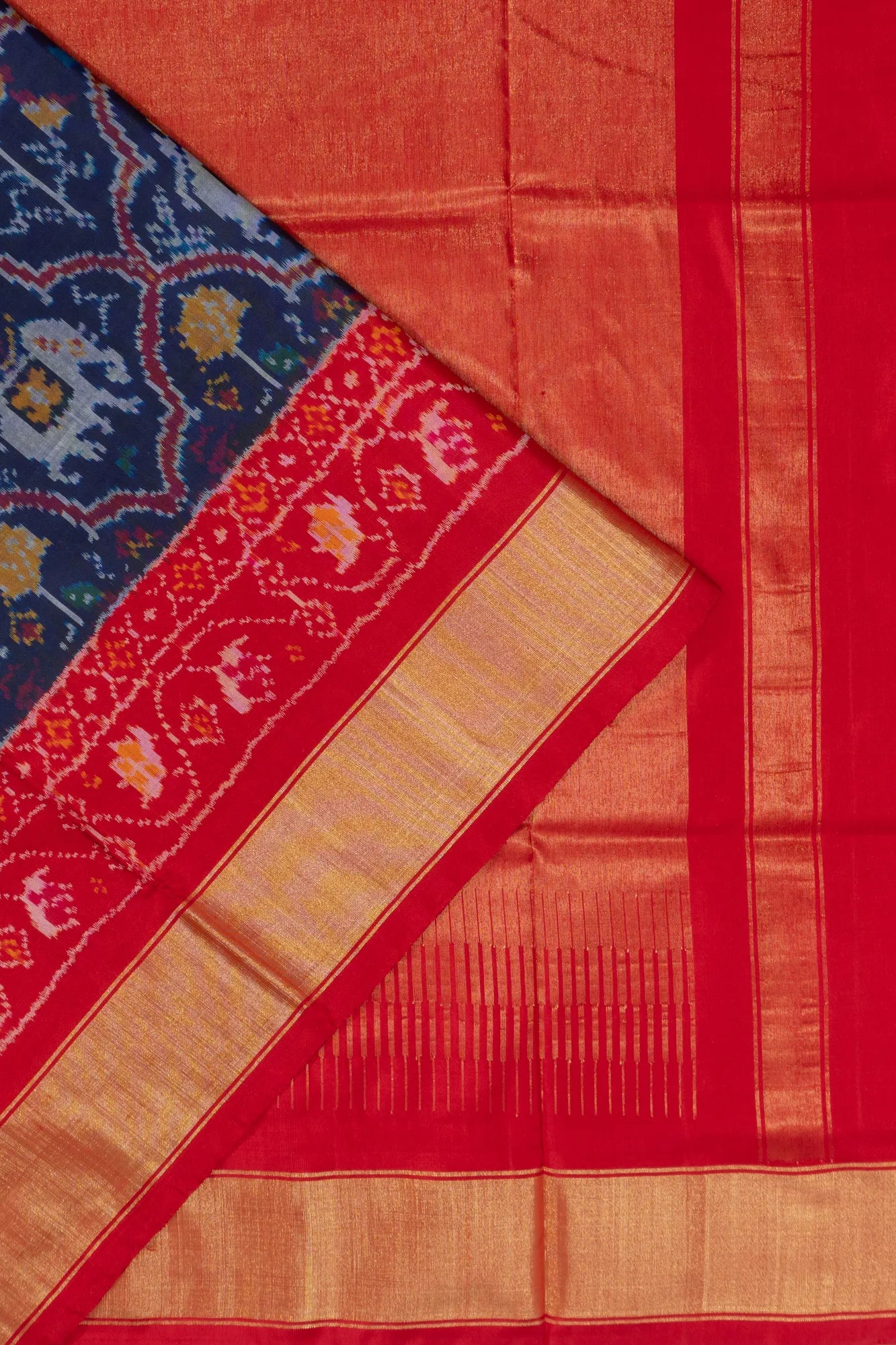 Pochampally Silk Ikat Blue Saree