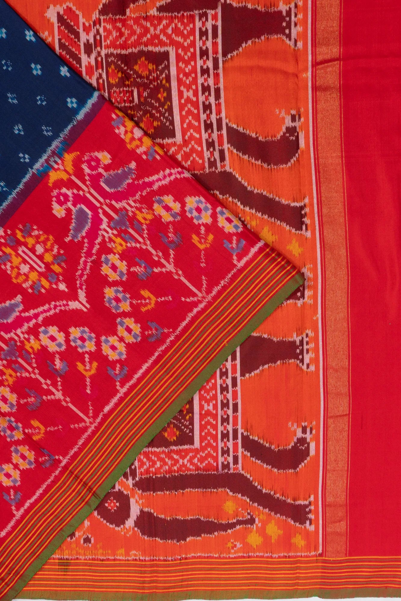 Pochampally Silk Ikat Blue Saree