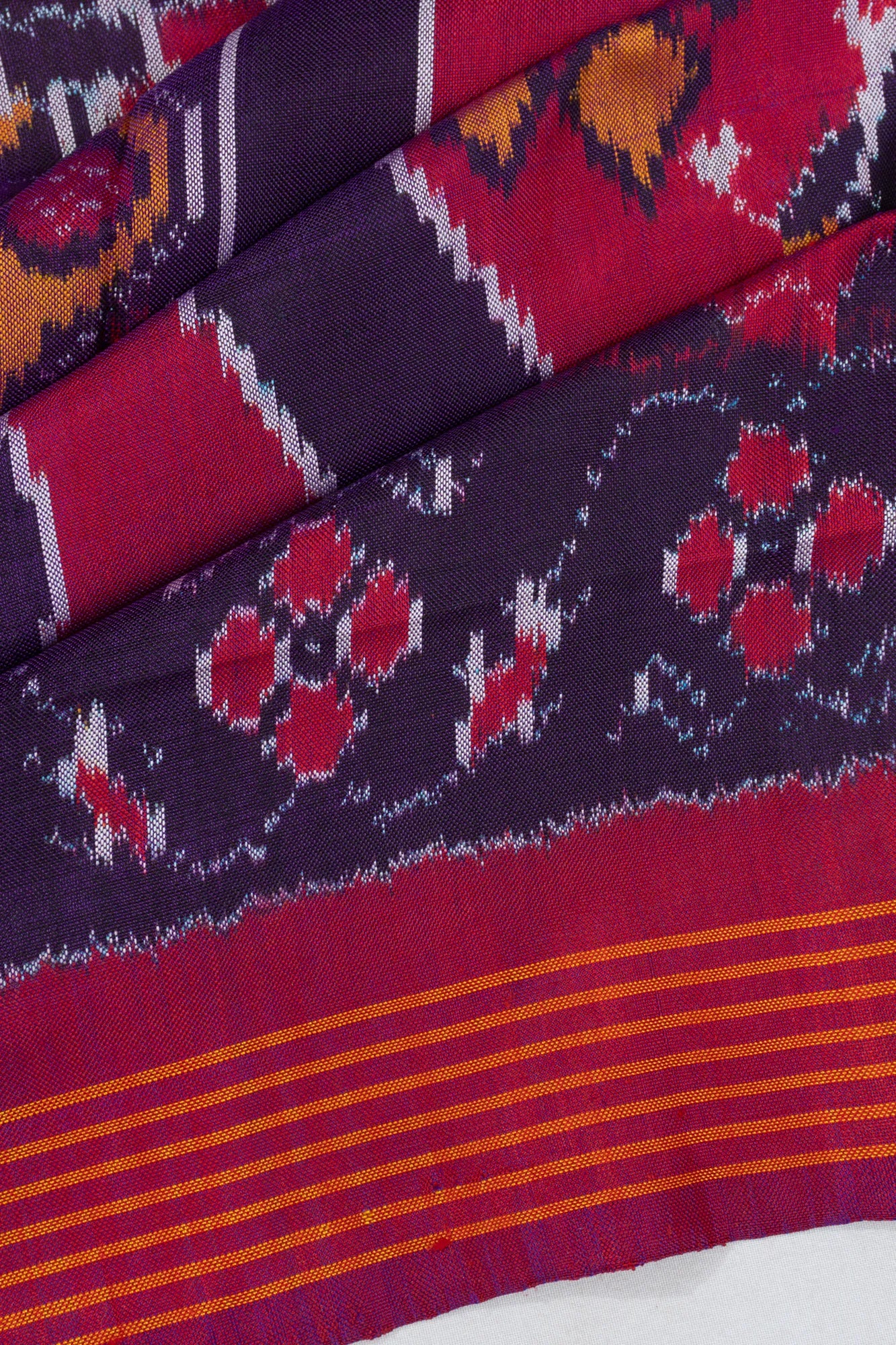 Pochampally Silk Ikat Pink And Violet Saree