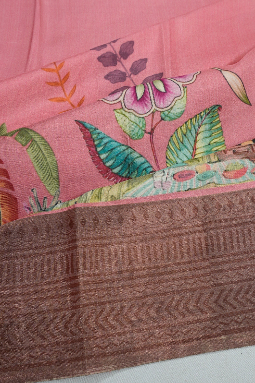 Taranga Kanchi Silk Digital Printed Pink Saree