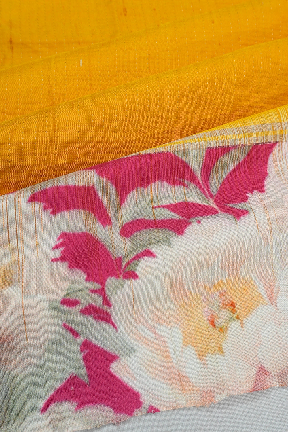 Soft Silk Printed Yellow Saree
