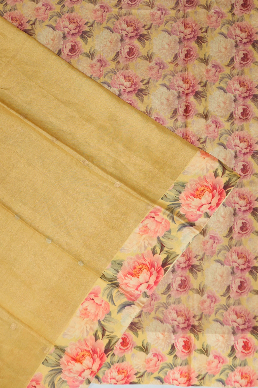 Soft Silk Tissue Gold Saree