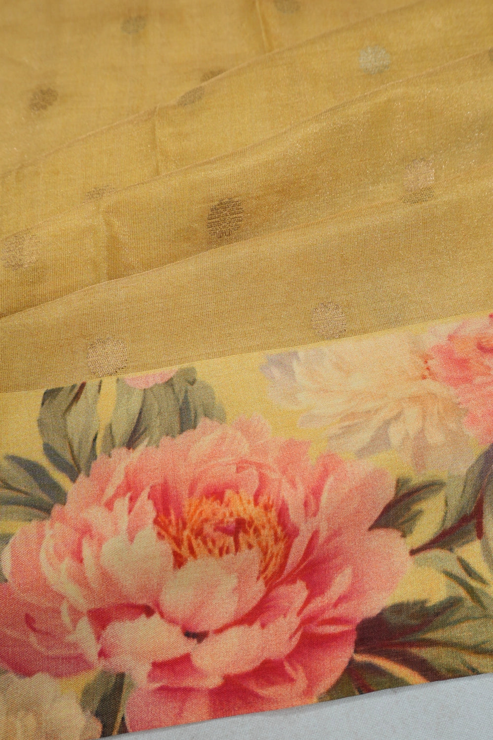 Soft Silk Tissue Gold Saree