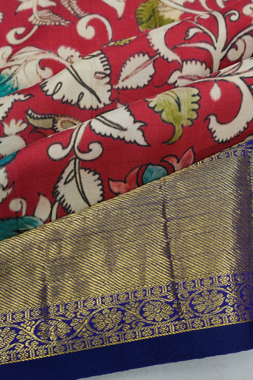 Taranga Kanchi Silk Printed Red Saree