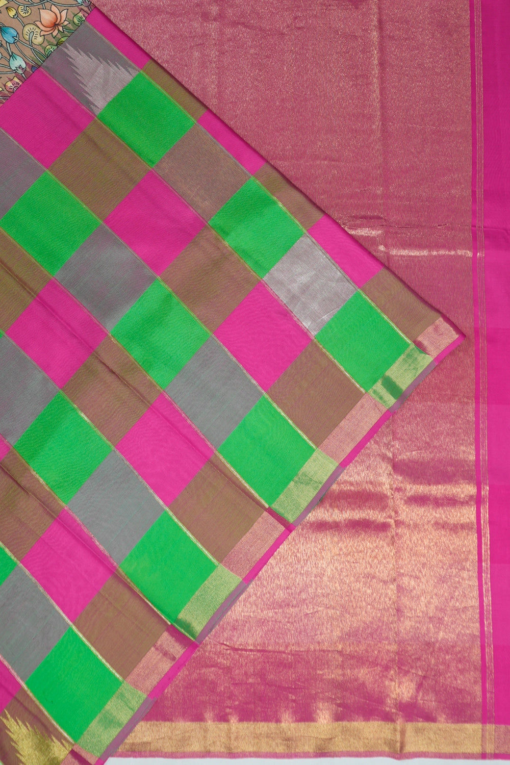 Taranga Kanchi Silk Printed Pink Saree