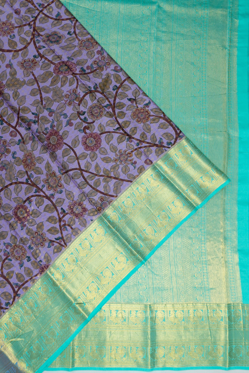 Taranga Kanchi Silk Printed Purple Saree