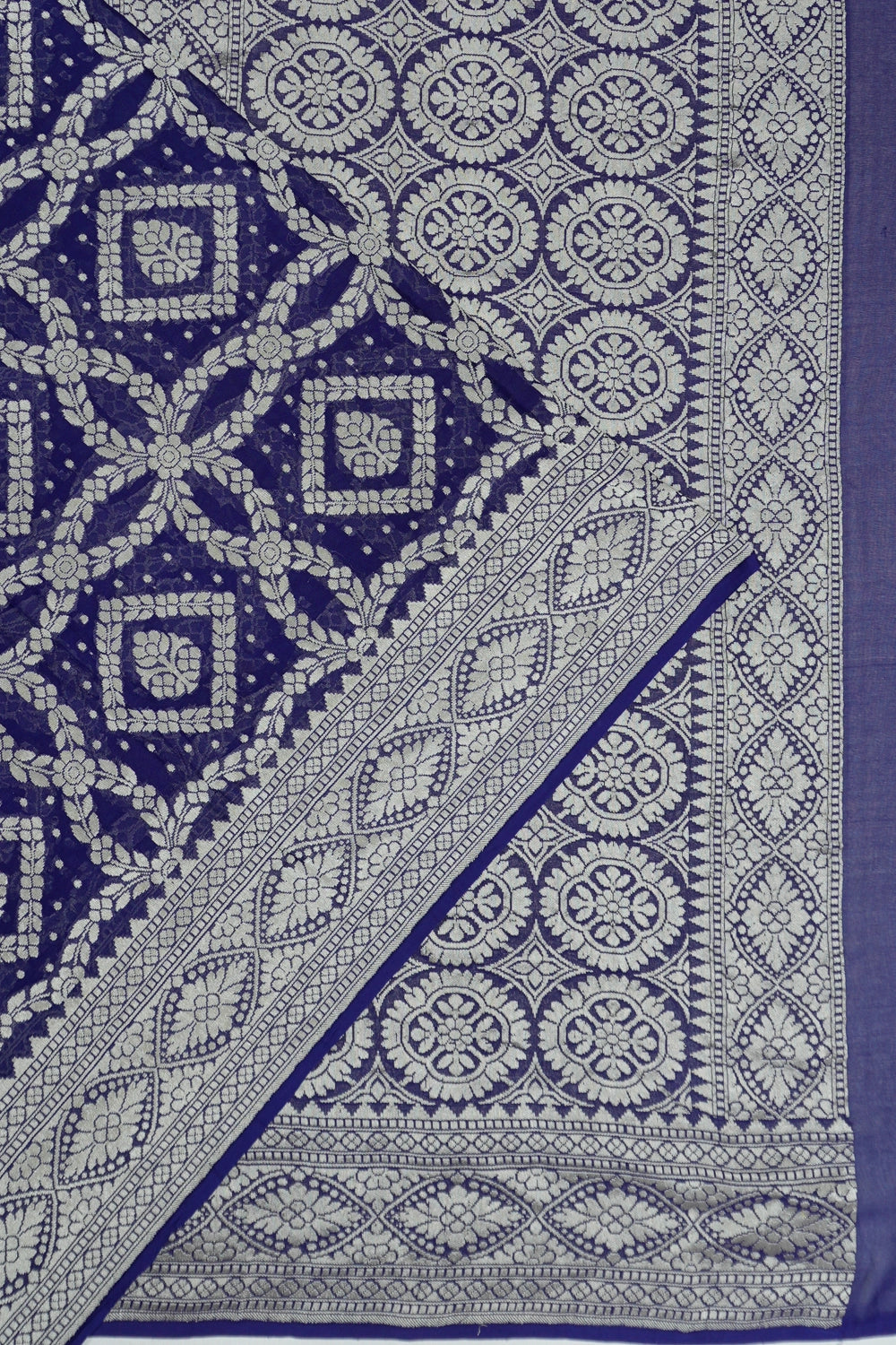 Vaanya Banaras Georgette Jaal Violet Saree