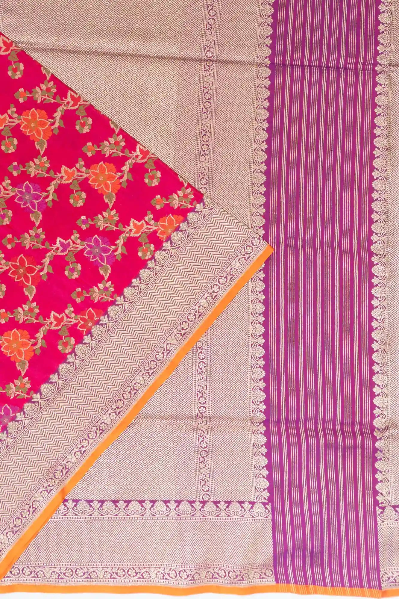 Banarasi Silk Jaal Pink Saree