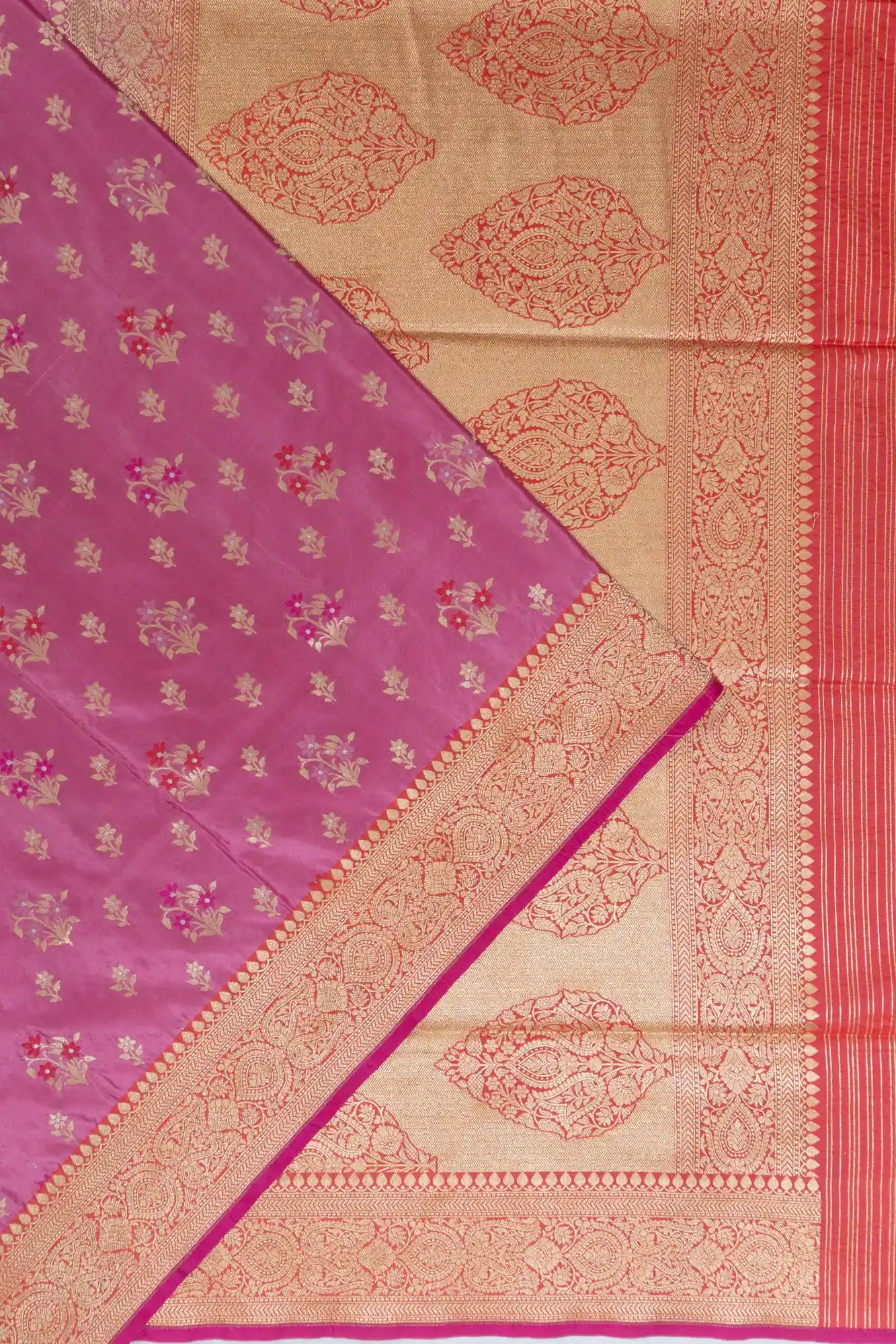 Banarasi Silk Brocade Pink Saree