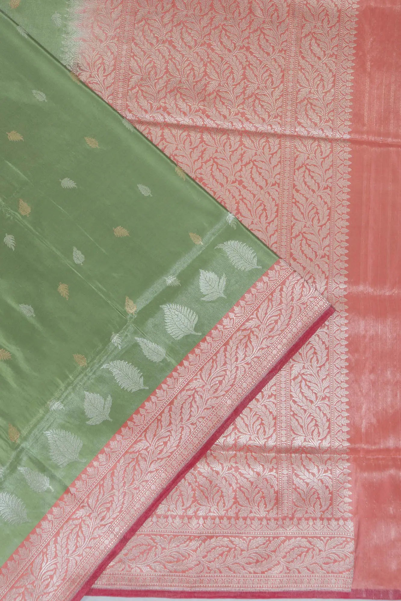 Banarasi Silk Butta Green Saree
