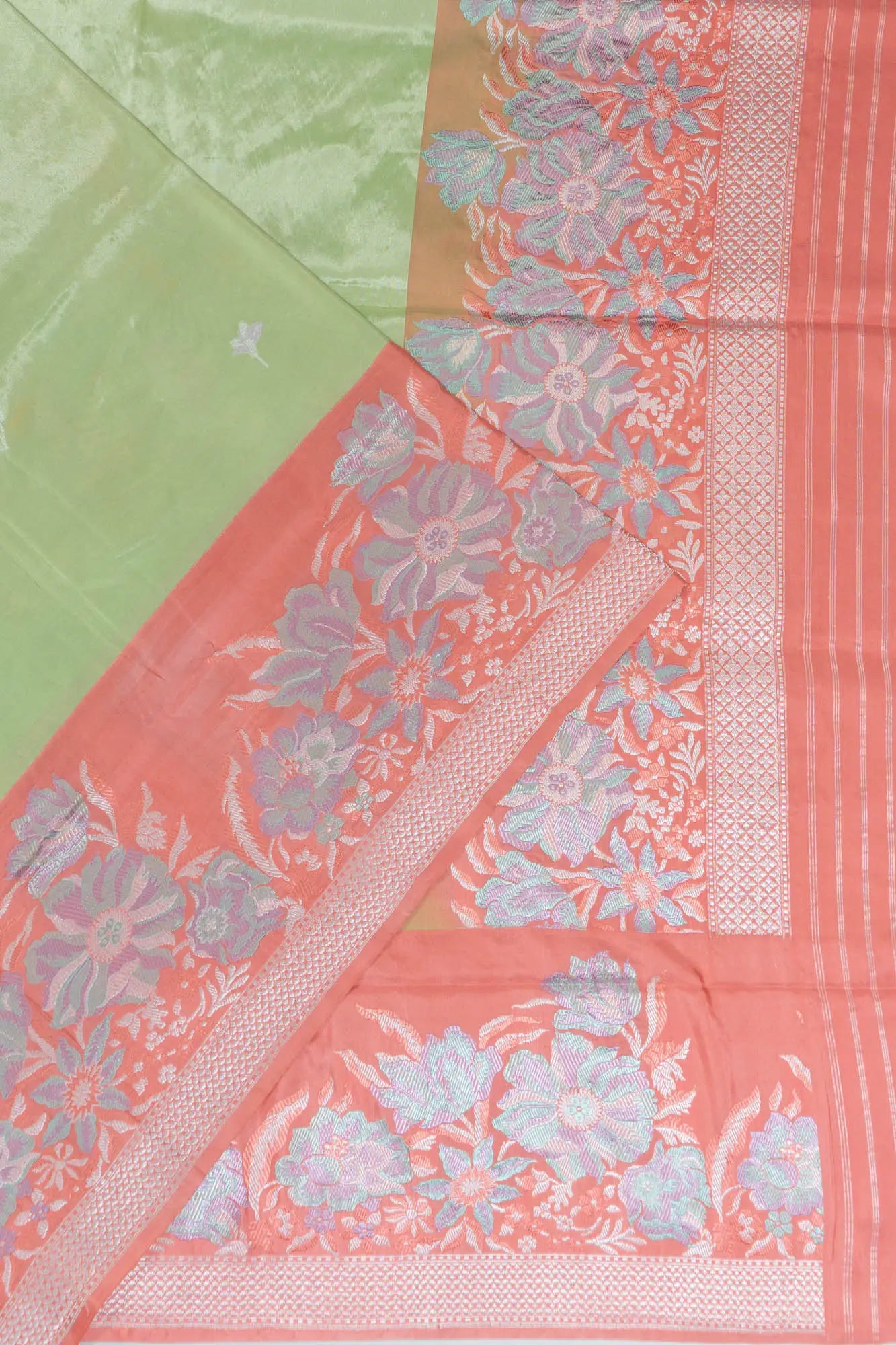 Banarasi Silk Butta Green Saree