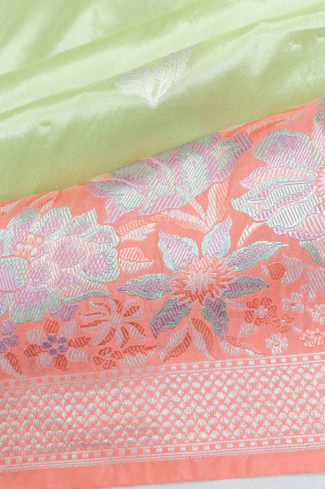 Banarasi Silk Butta Green Saree
