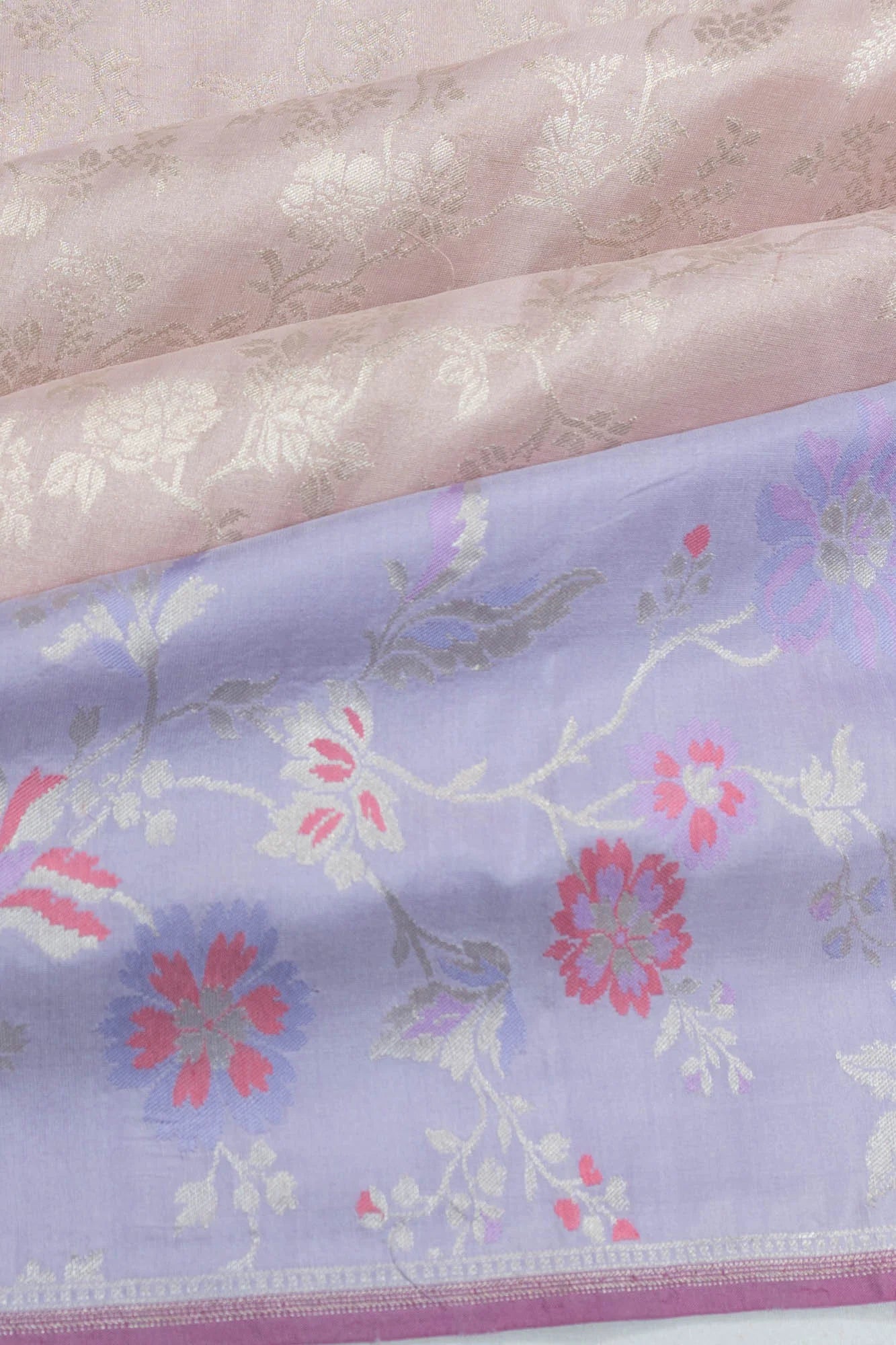 Banarasi Silk Brocade Peach Saree