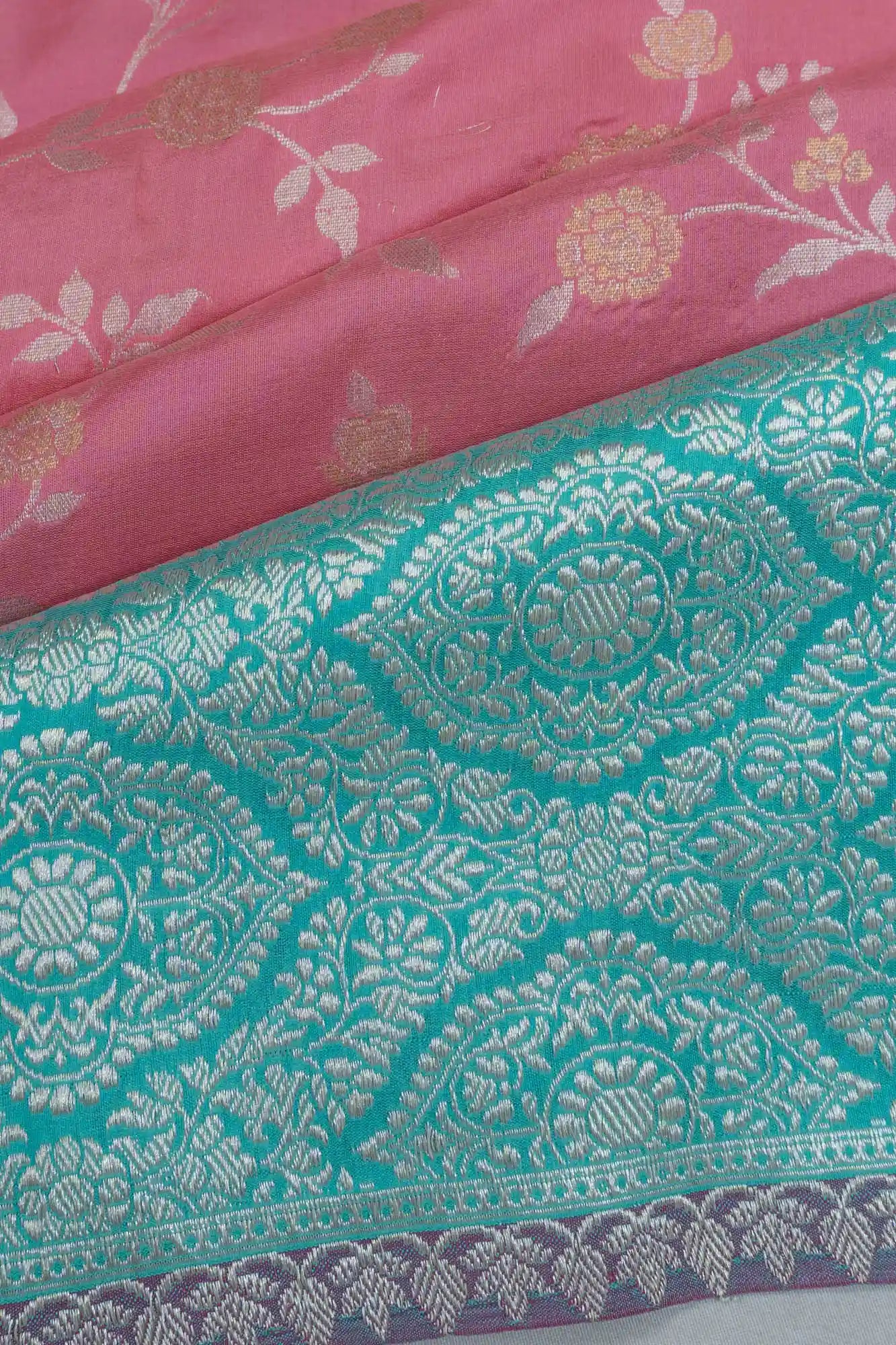 Banarasi Silk Brocade Pink Saree