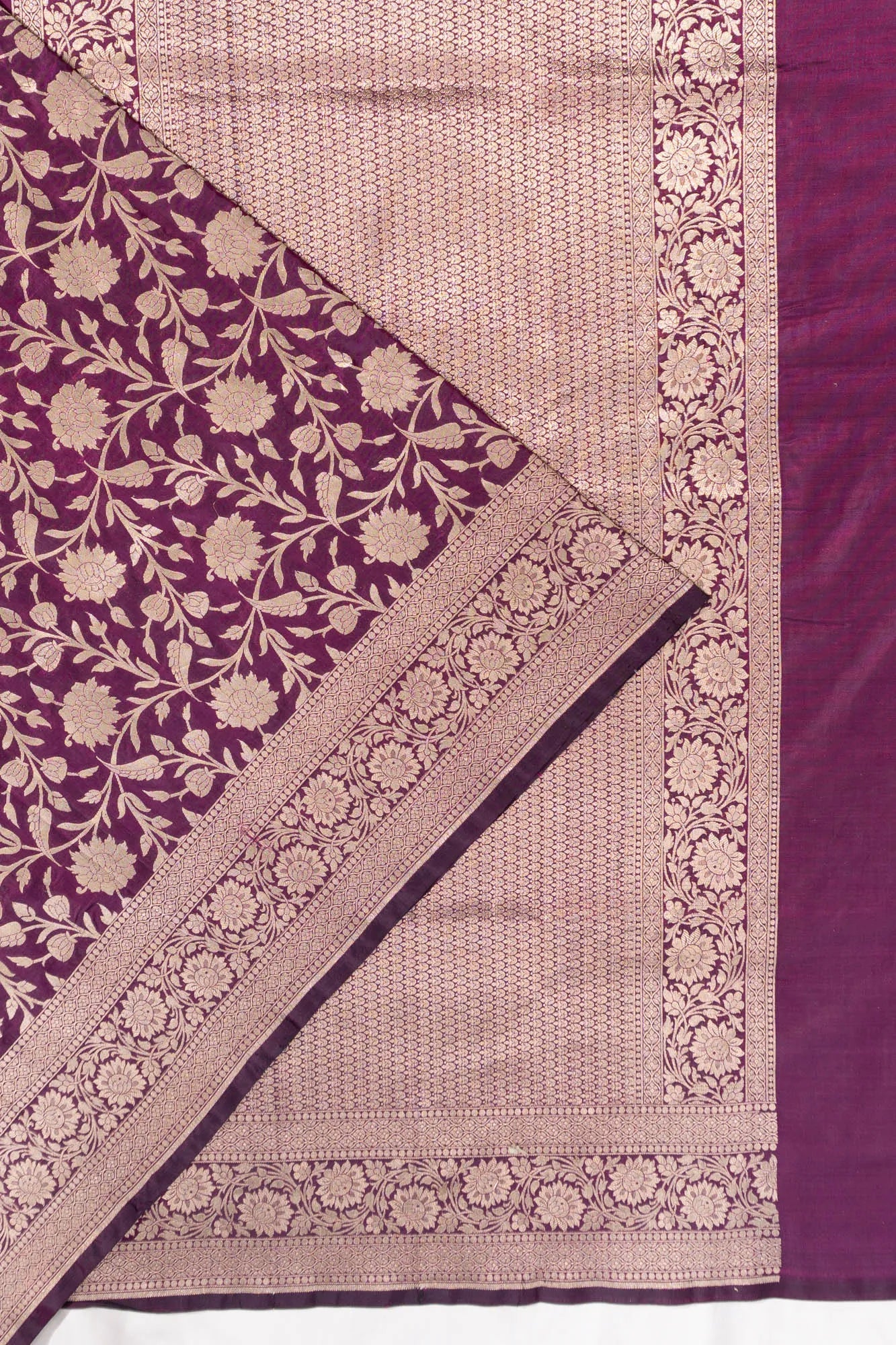 Vaanya Banaras Jaal Purple Saree