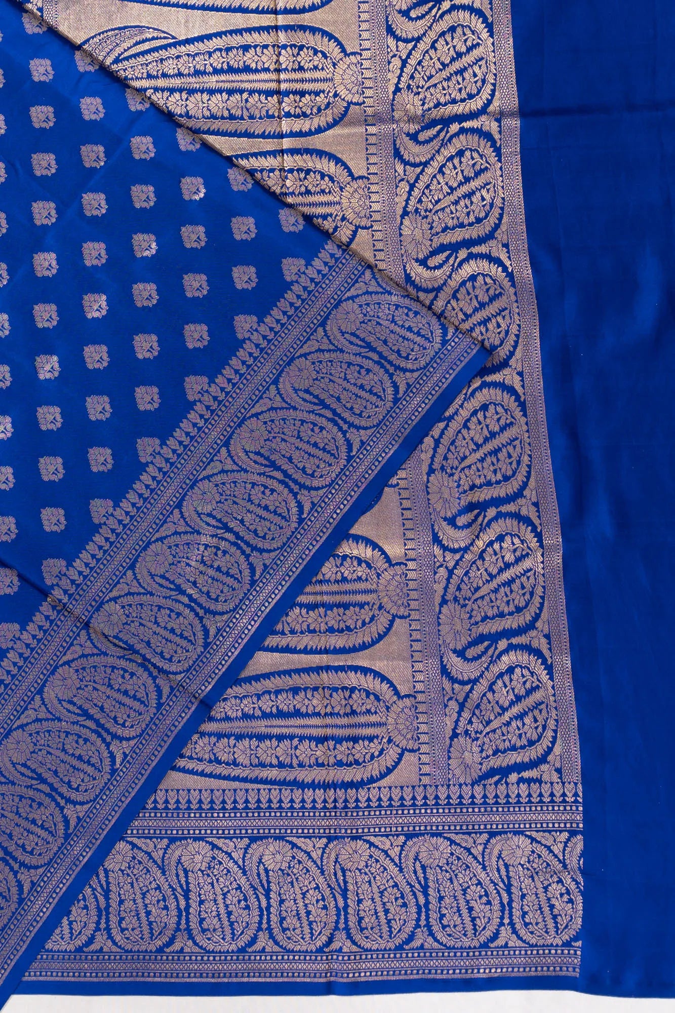 Vaanya Banaras Brocade Royal Blue Saree