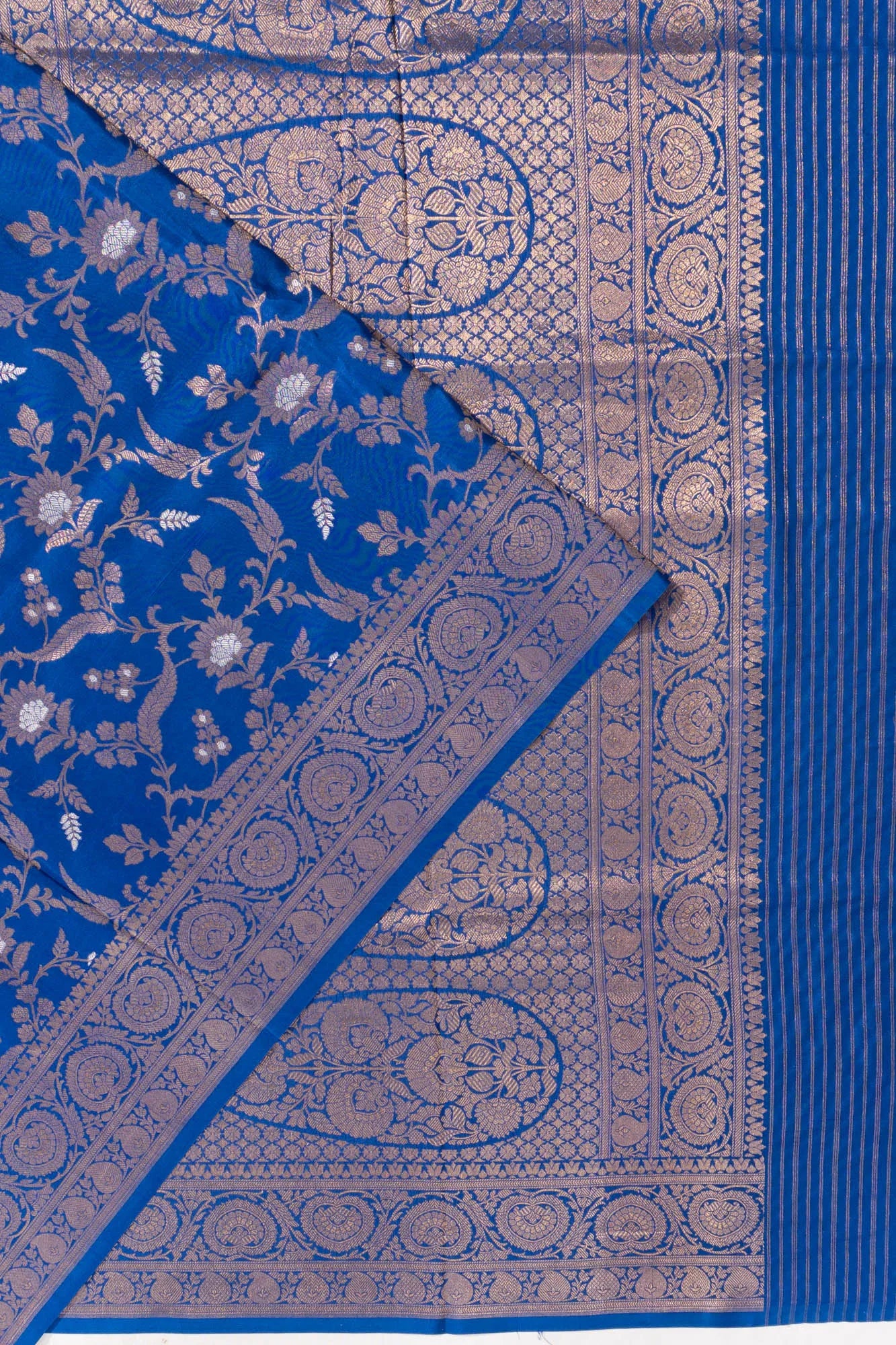 Vaanya Banaras Jaal Blue Saree