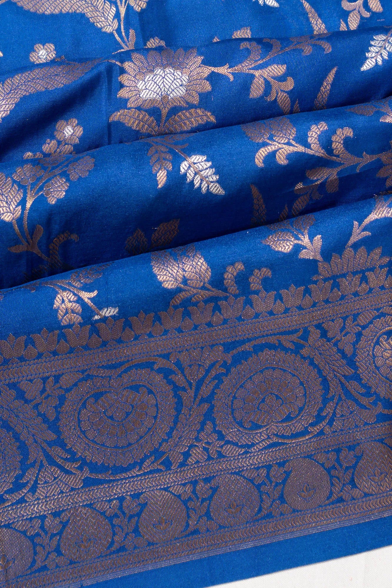 Vaanya Banaras Jaal Blue Saree