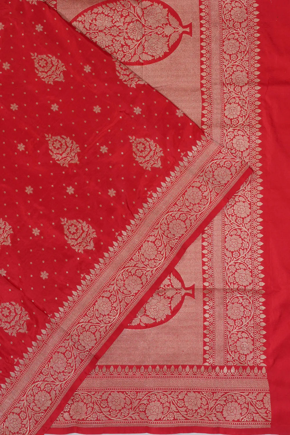 Vaanya Banaras Brocade Red Saree