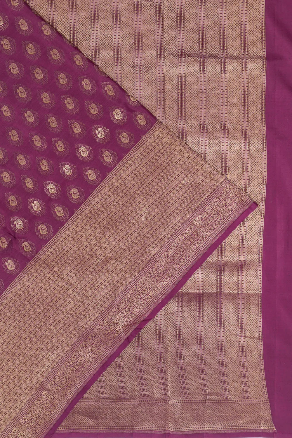 Vaanya Banaras Brocade Purple Saree
