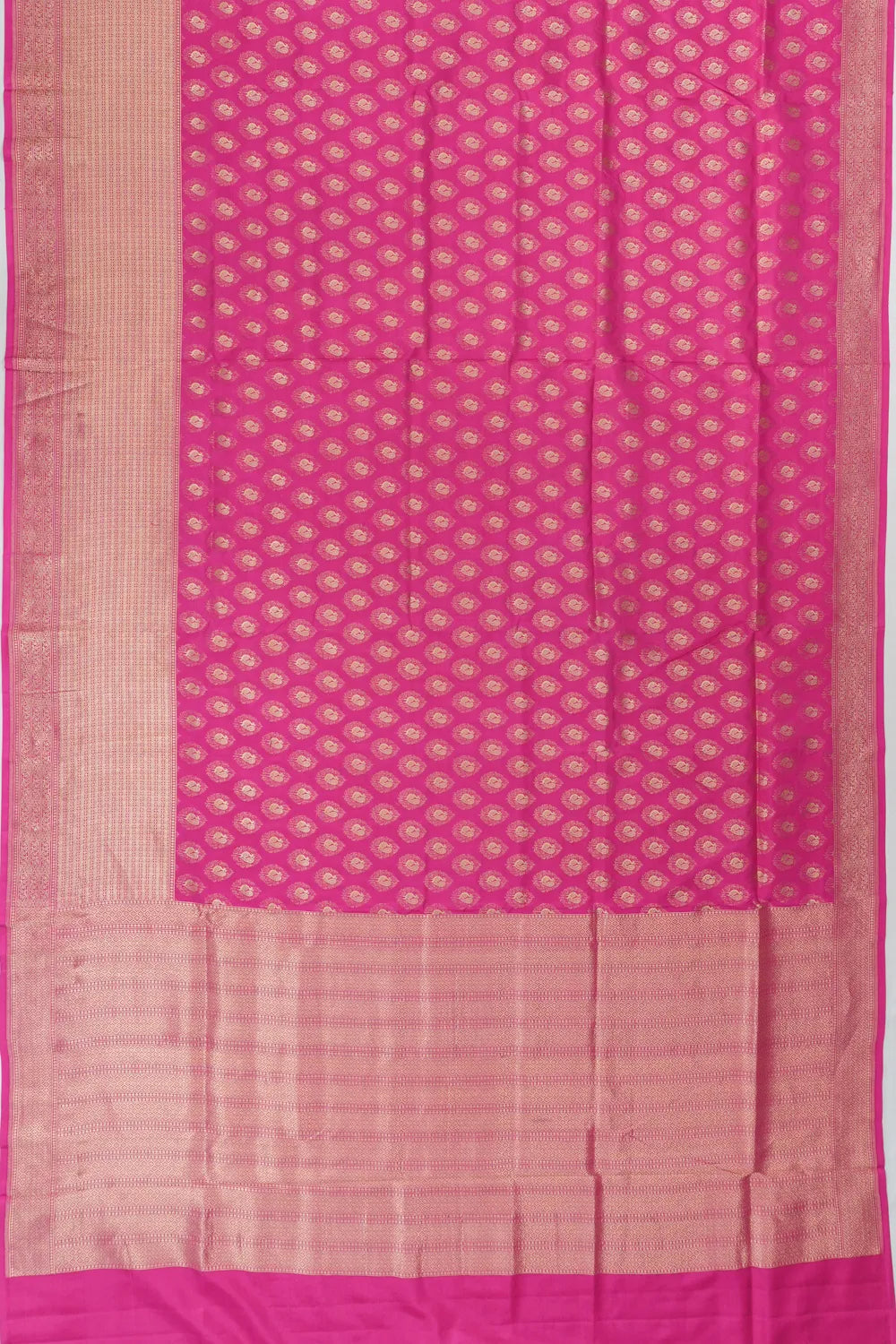 Vaanya Banaras Brocade Rani Pink Saree