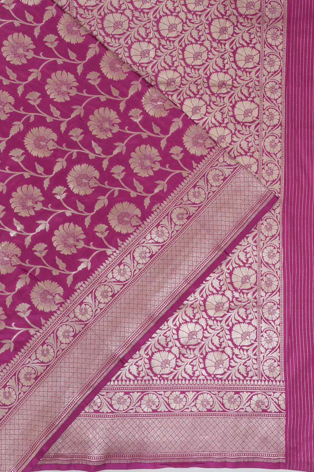 Vaanya Banaras Jaal Pink Saree