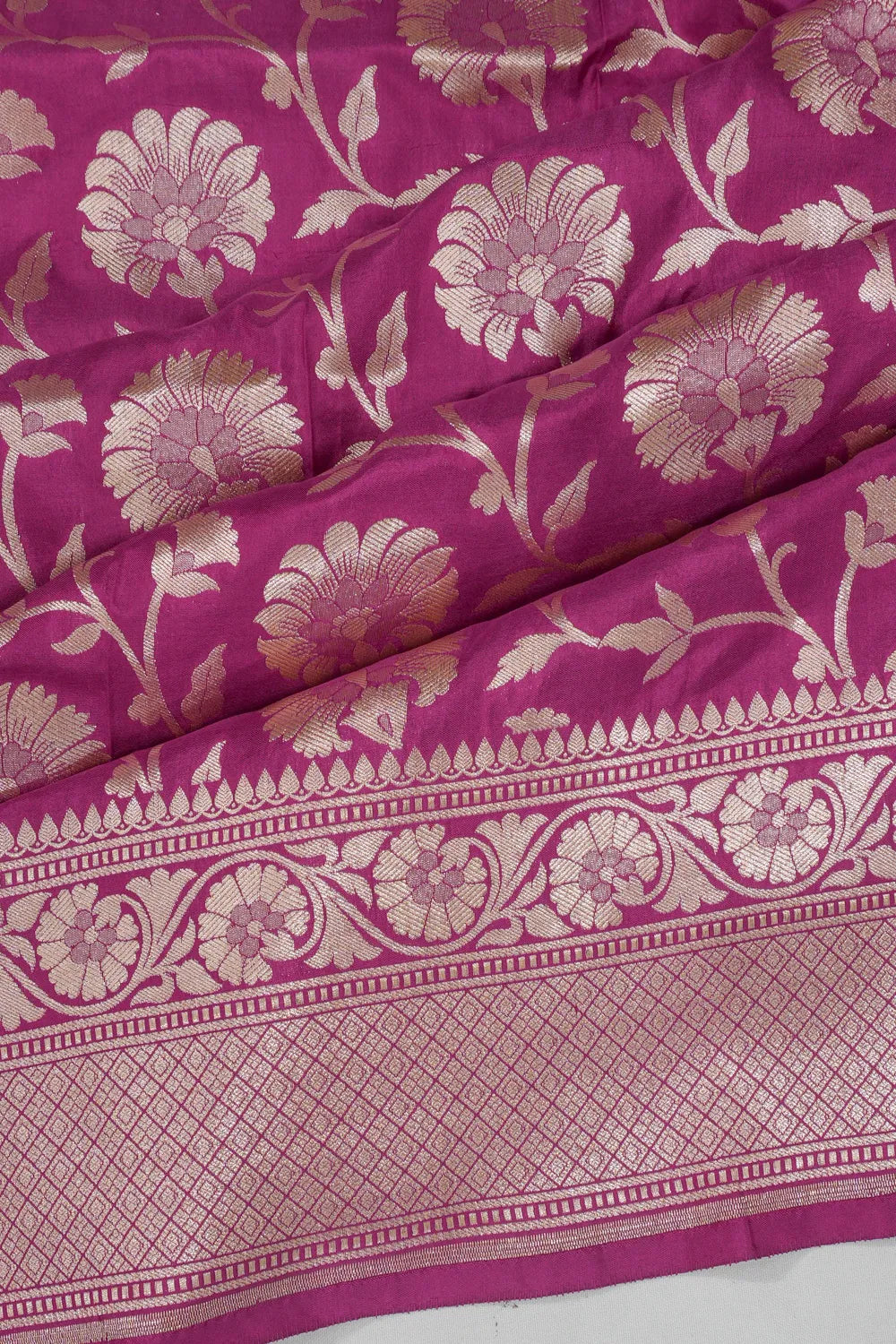 Vaanya Banaras Jaal Pink Saree