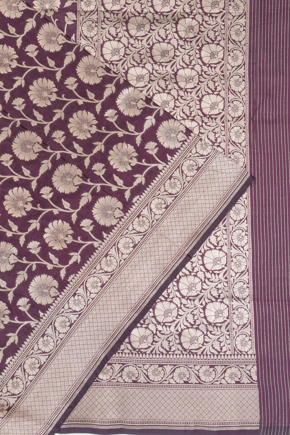 Vaanya Banaras Jaal Purple Saree