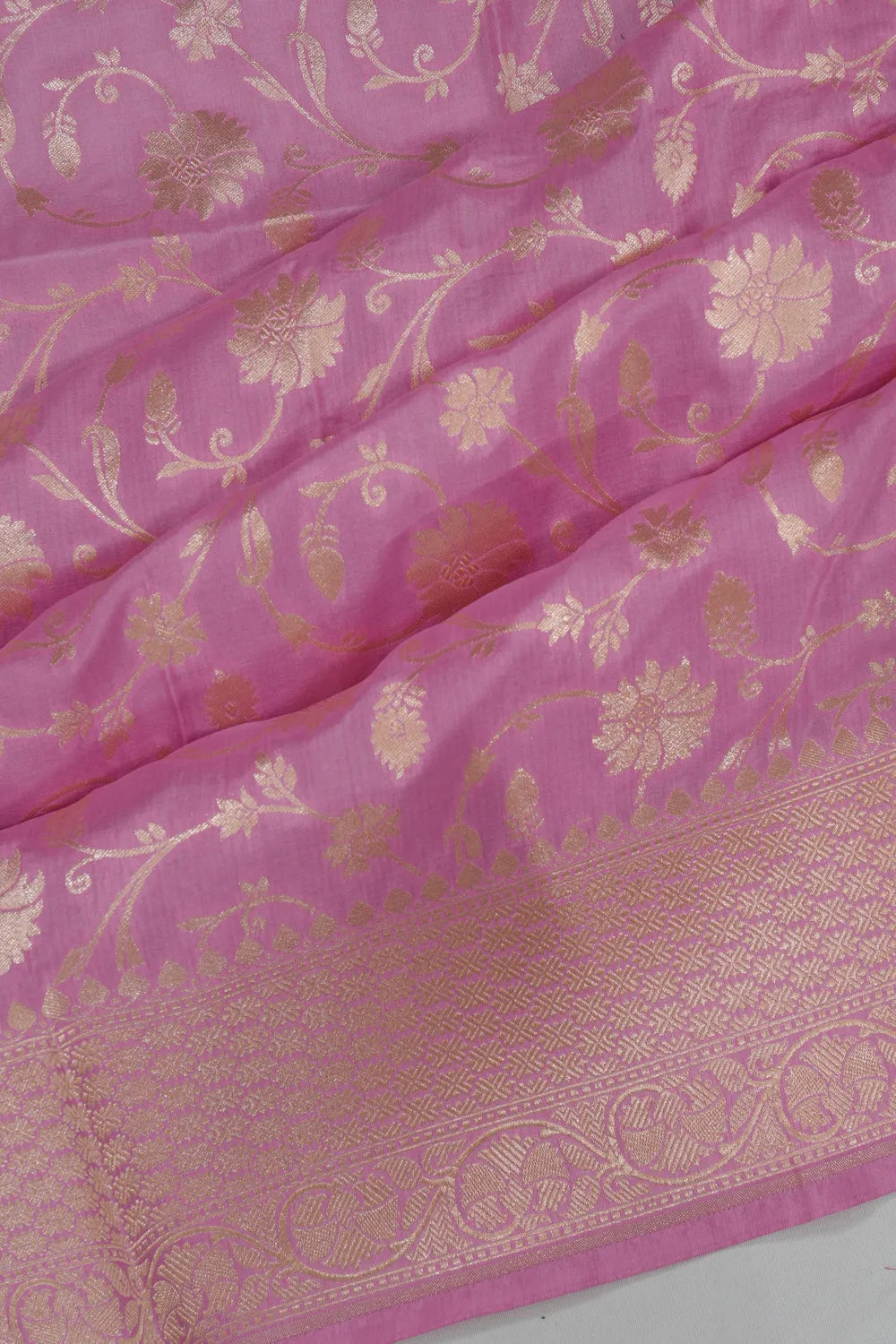 Vaanya Banaras Jaal Baby Pink Saree