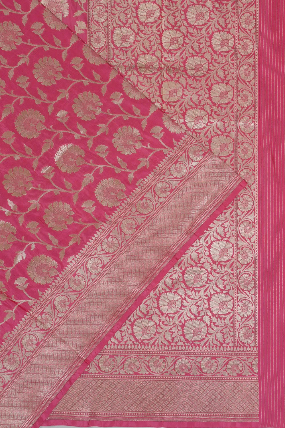 Vaanya Banaras Jaal Pink Saree