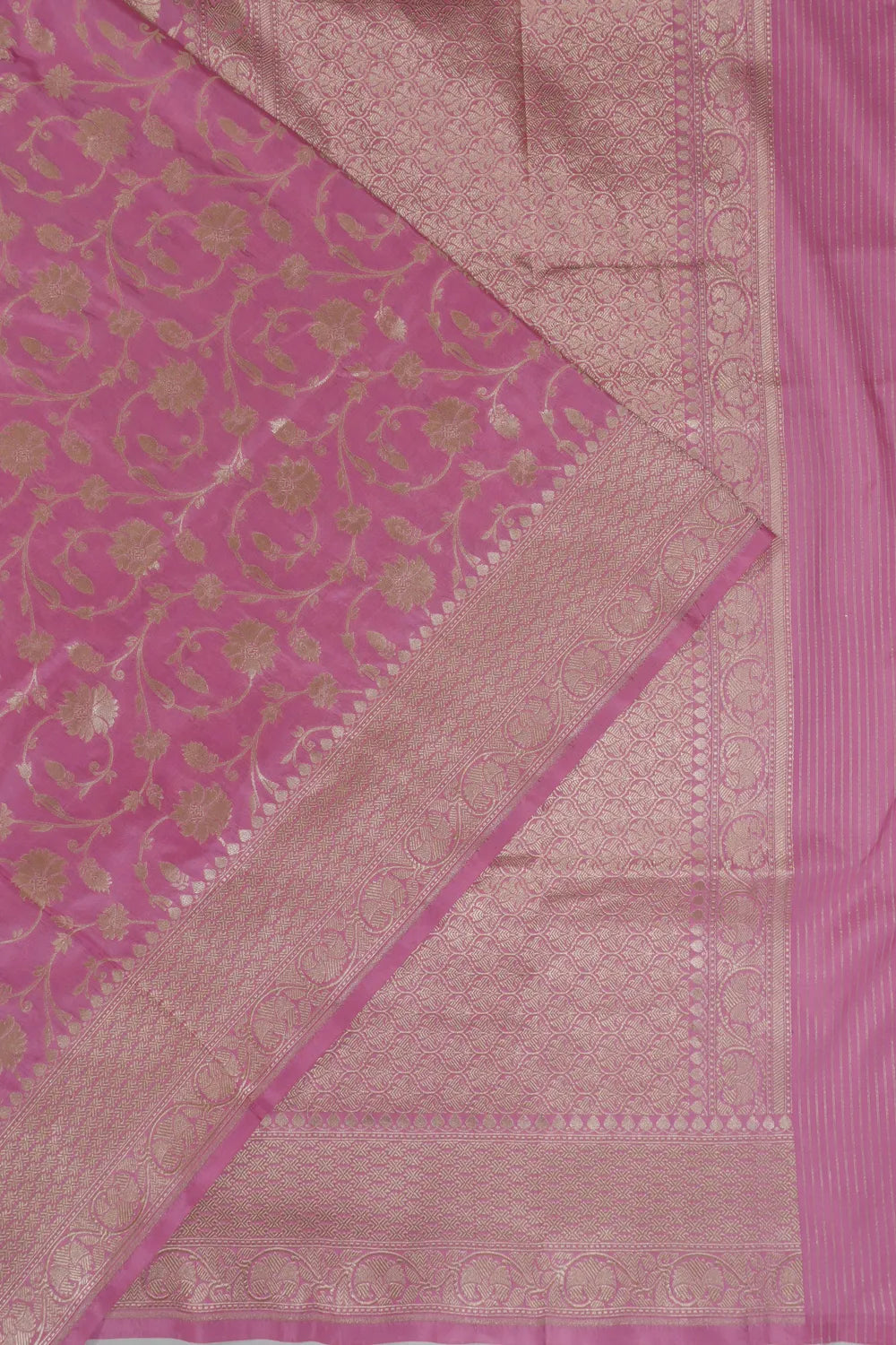 Vaanya Banaras Jaal Pink Saree