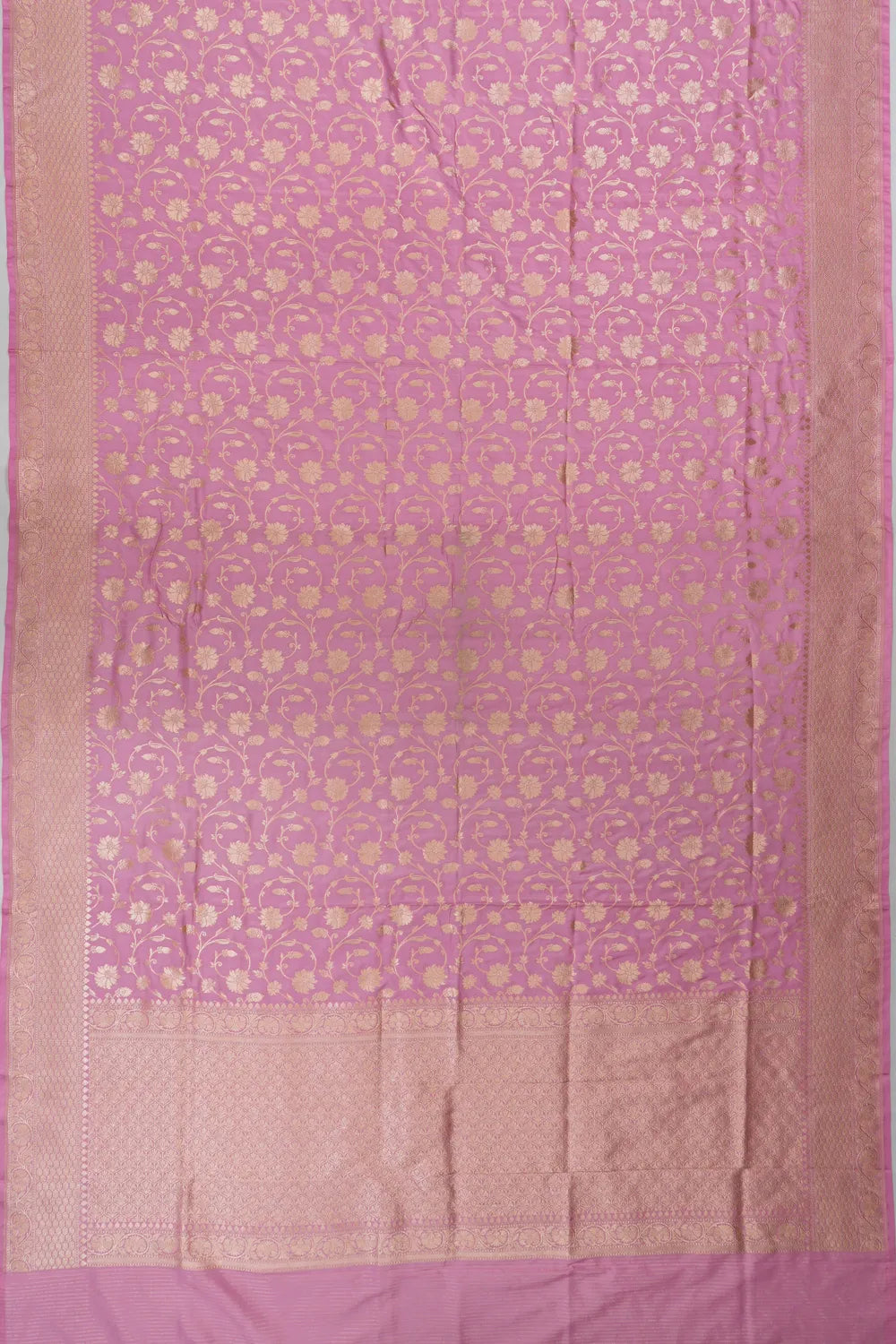 Vaanya Banaras Jaal Pink Saree