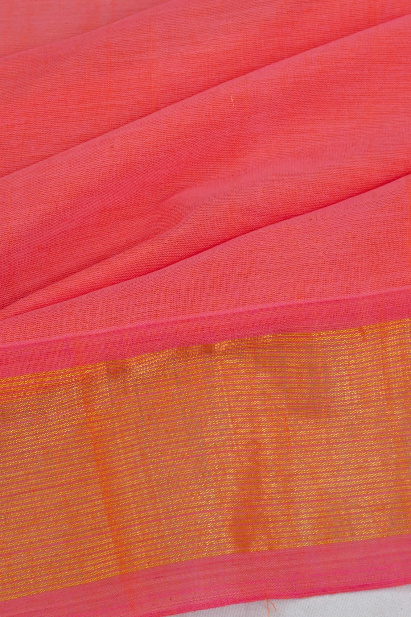 Paithani Handspun Cotton Butta Baby Pink Saree