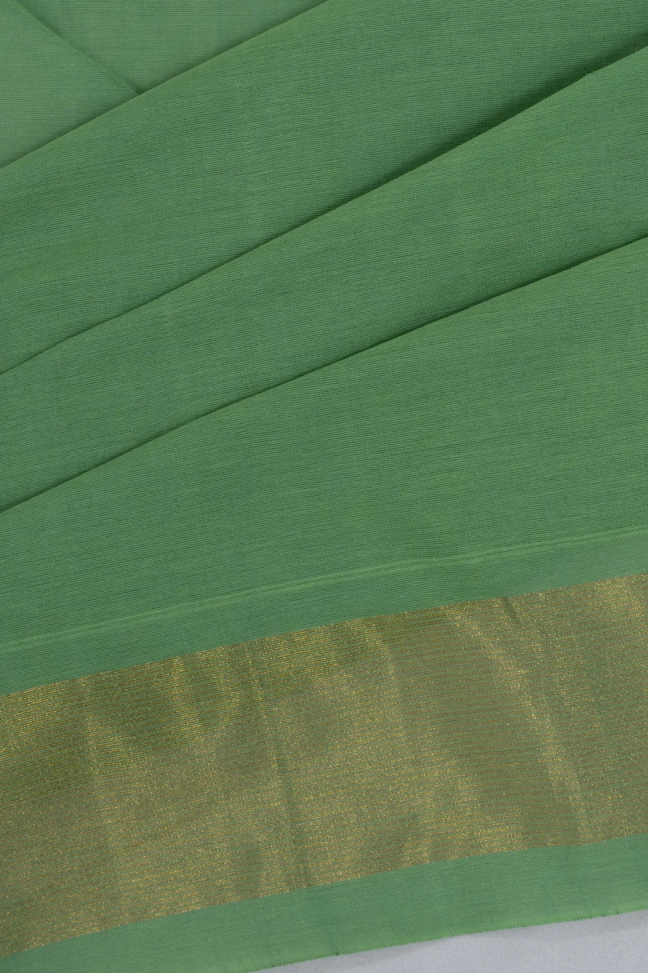Paithani Handspun Cotton Butta Butta Green Saree