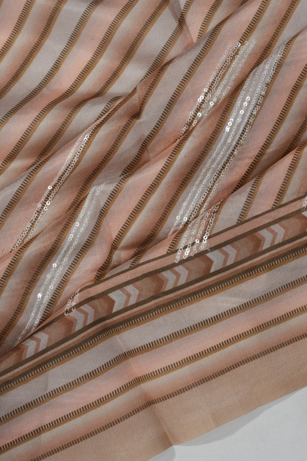 Tussar Printed Brown Saree