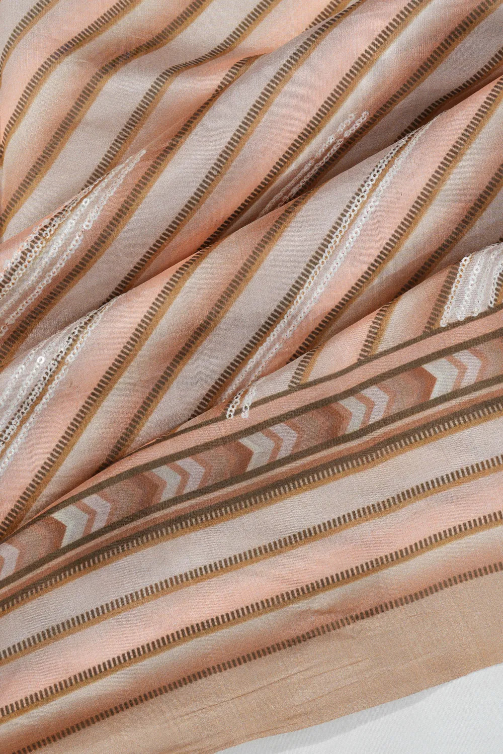 Tussar Printed Cream Saree