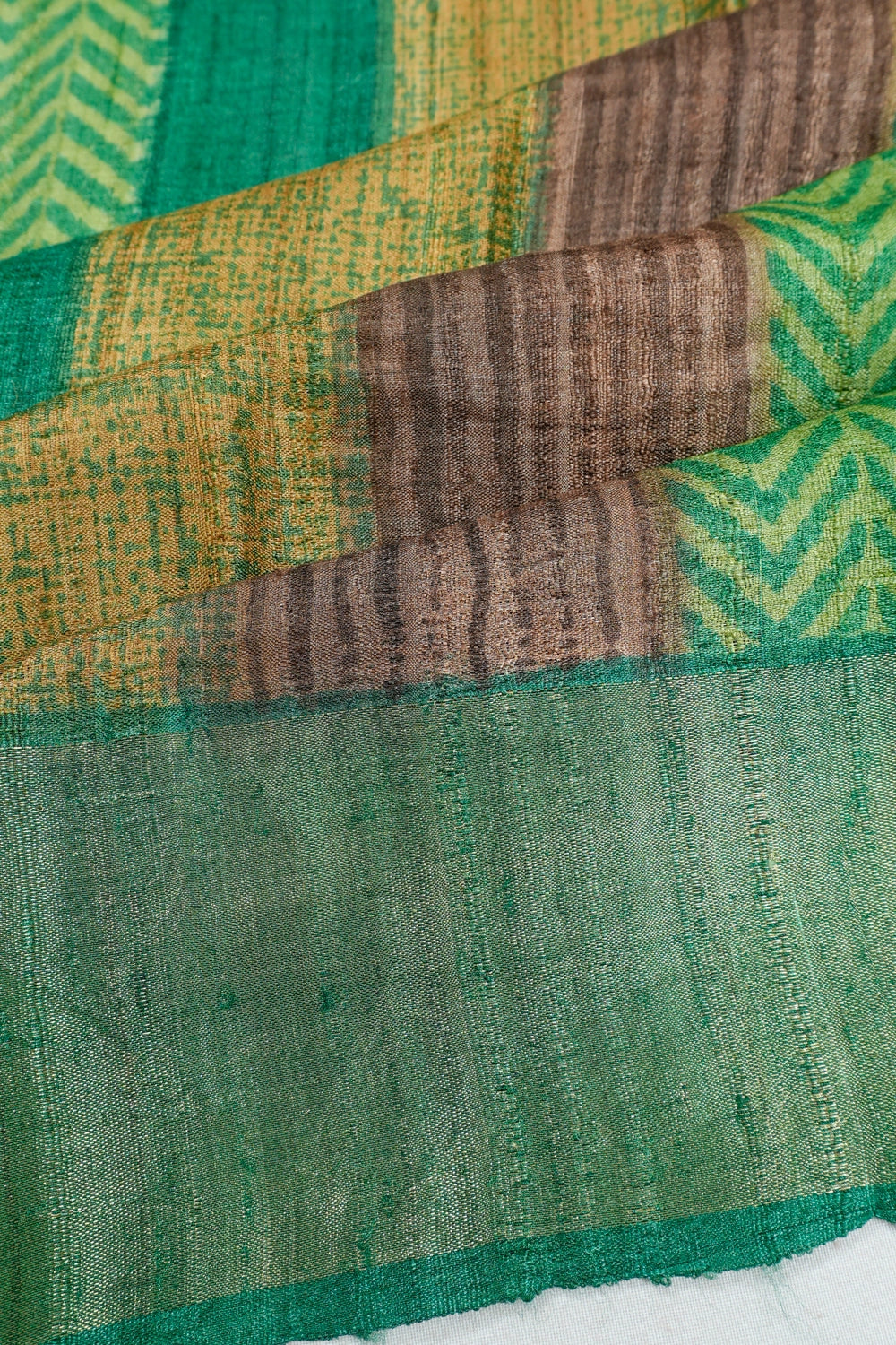 Tussar Printed Blue Saree