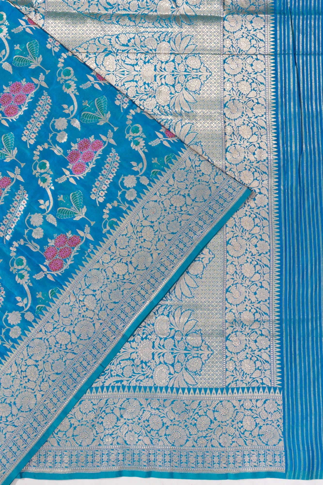 Banarasi Silk Jaal Sky Blue Saree